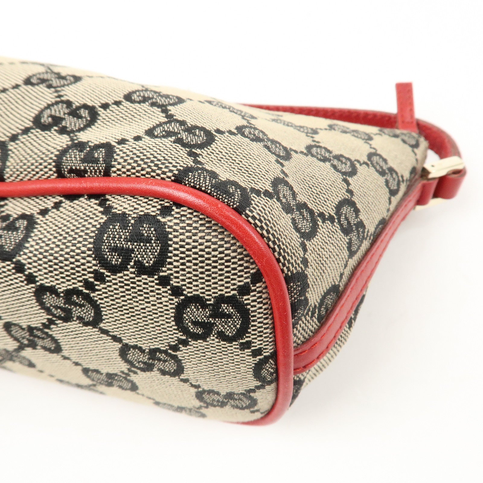 GUCCI Boat Bag GG Monogram Canvas Pouch Hand Bag 039.1103