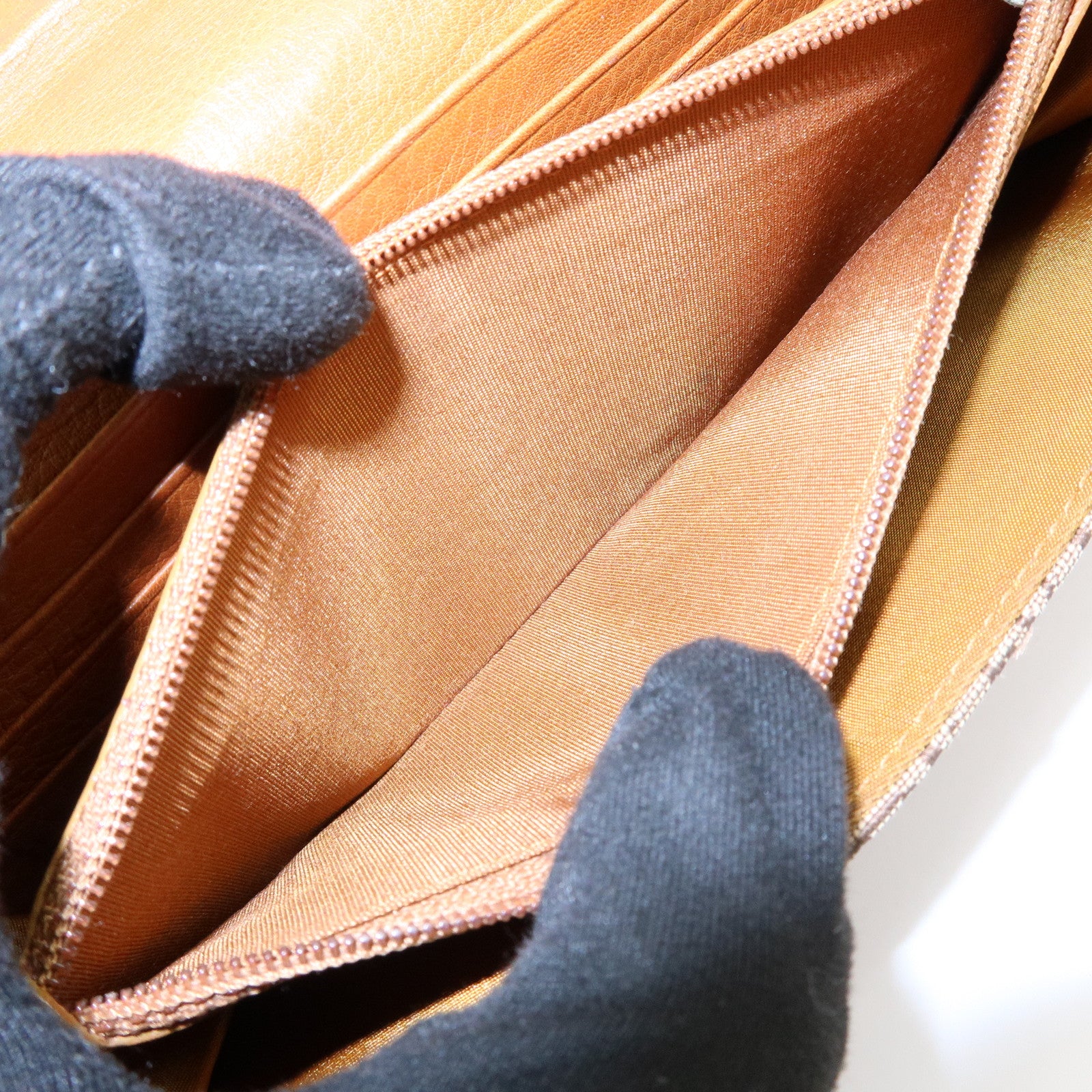 Christian Dior Trotter Street Chic Canvas Leather Long Wallet Brown