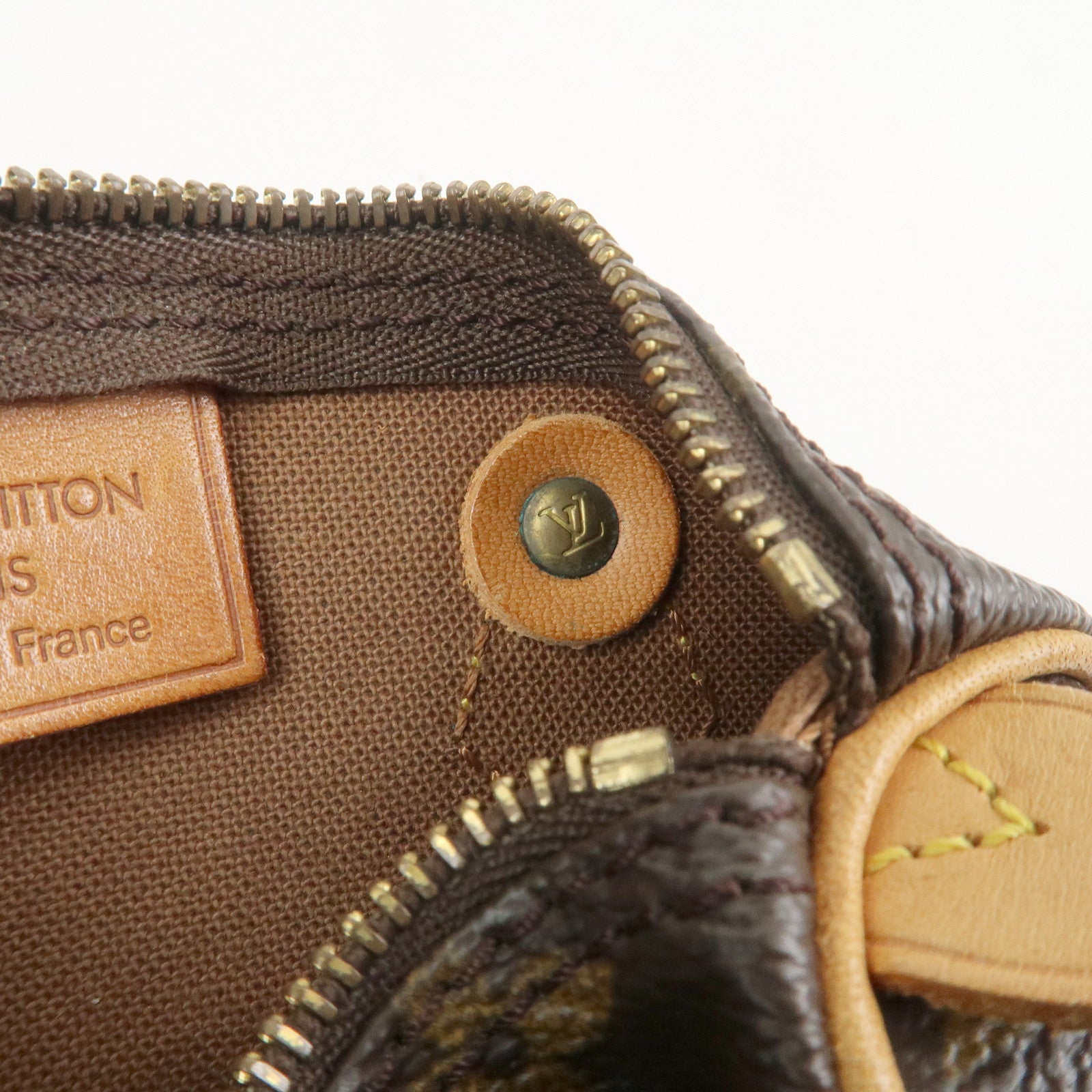 Louis Vuitton Monogram Mini Speedy Hand Bag Boston Bag Brown M41534