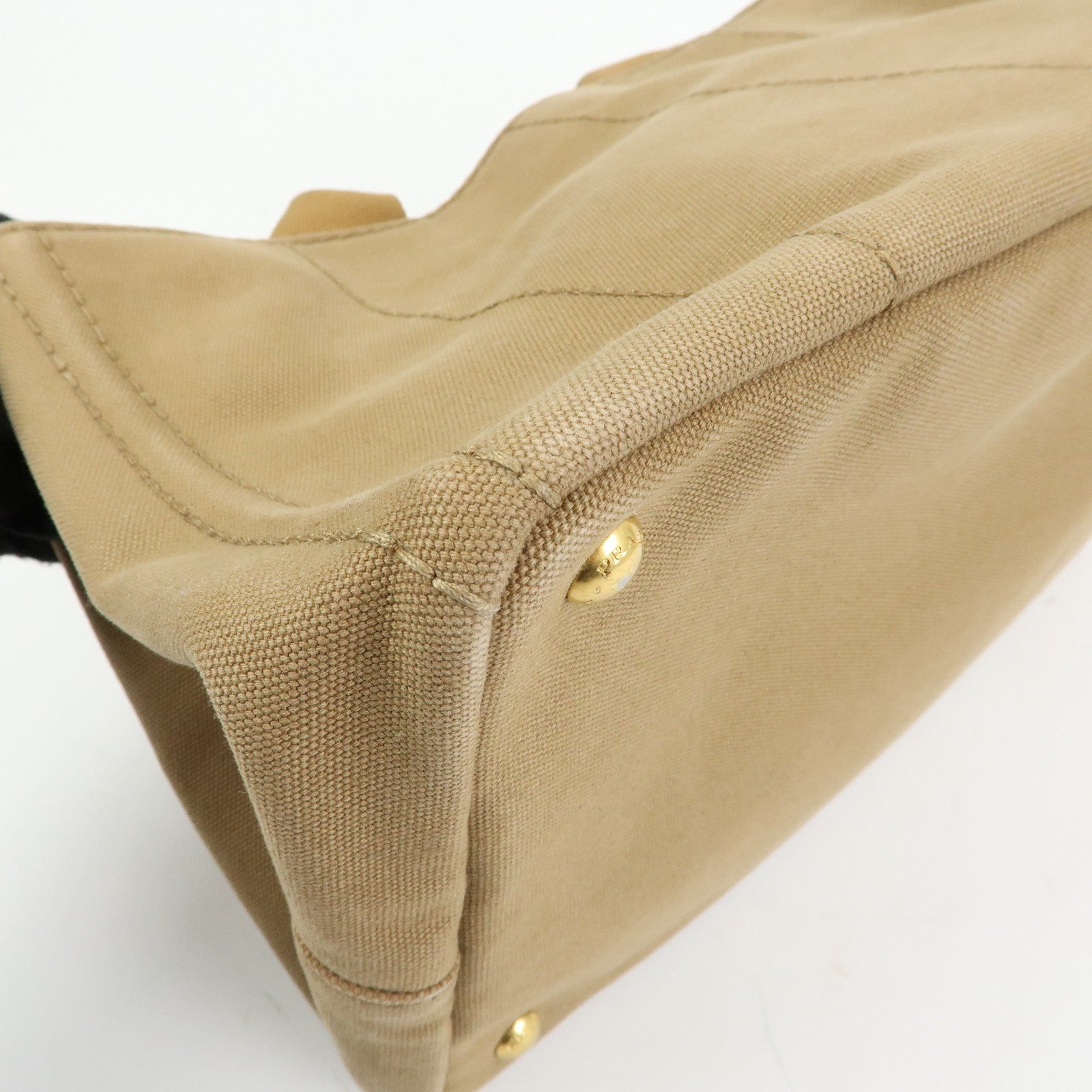 PRADA Triangle Logo CANAPA Canvas 2Way Bag Hand Bag Shoulder Bag