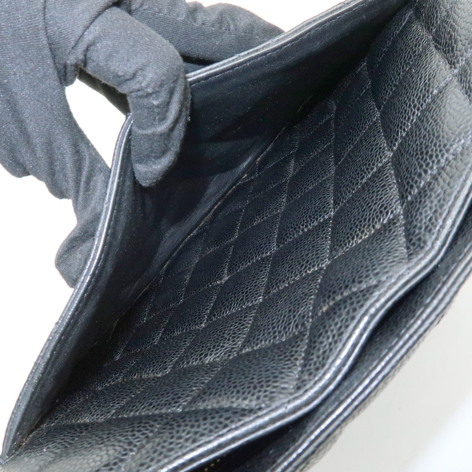 CHANEL Matelasse COCO Mark Medallion Caviarskin Tote Bag A01804