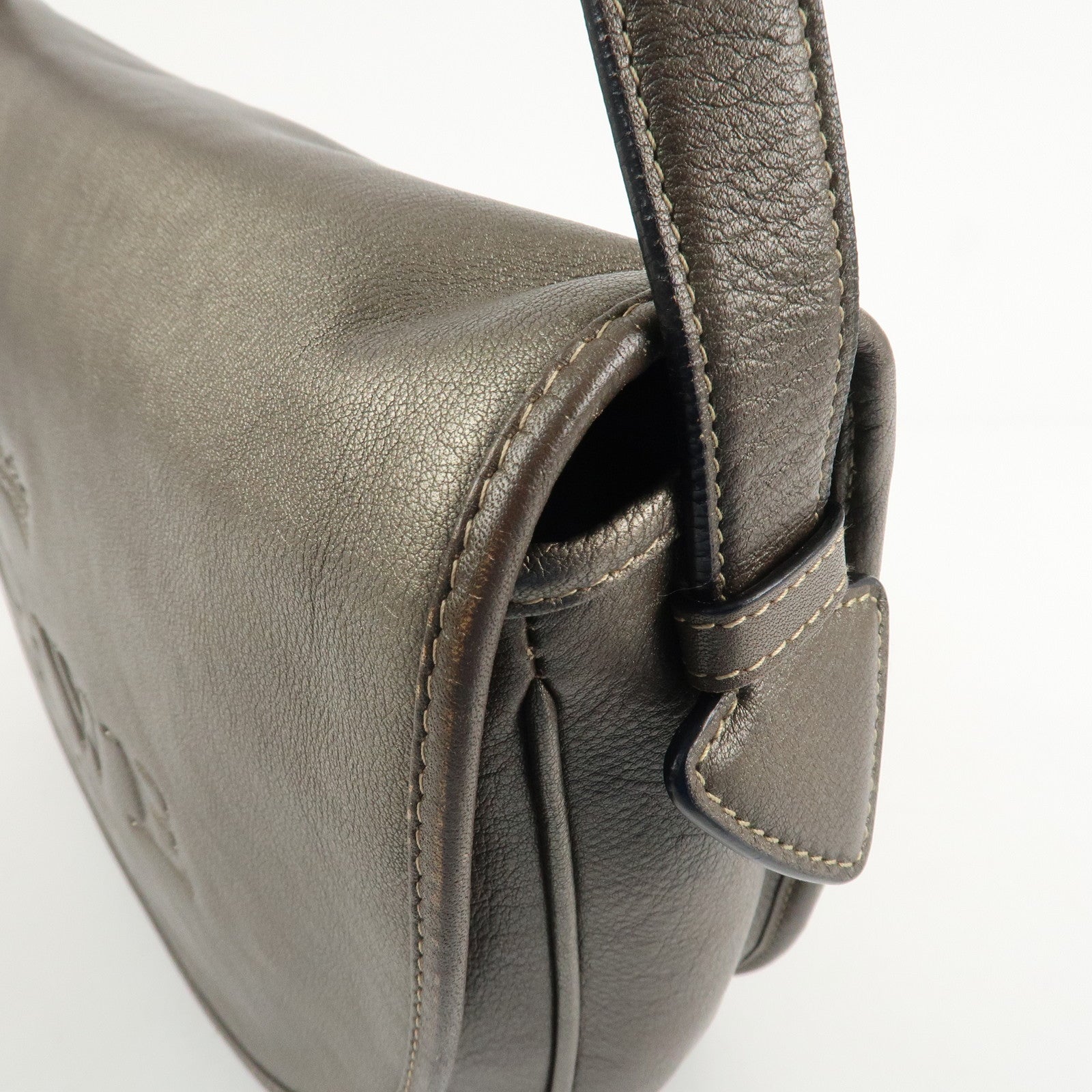 LOEWE Heritage Leather Shoulder Bag Crossbody Bag Bronze