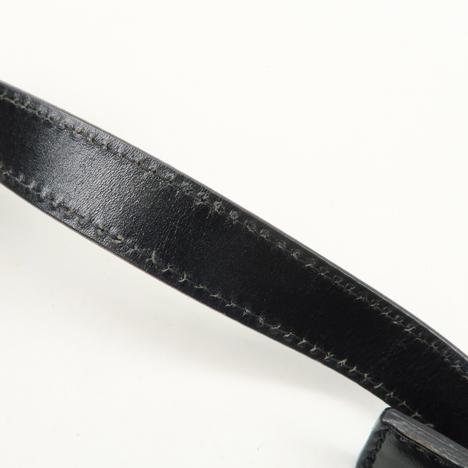 FENDI Zucchino Canvas Leather Shoulder Bag Black Brown 8BR444 Used