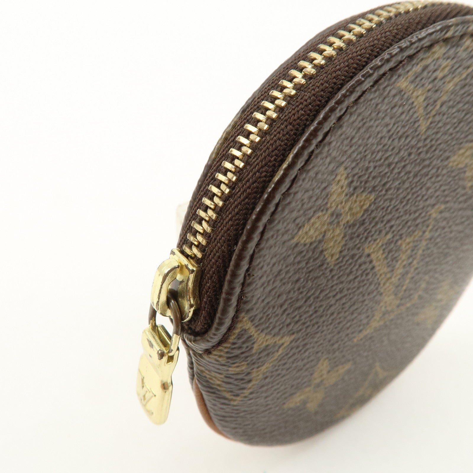 Louis Vuitton Monogram Porte Monnaie Rond Coin Case M61926 Used