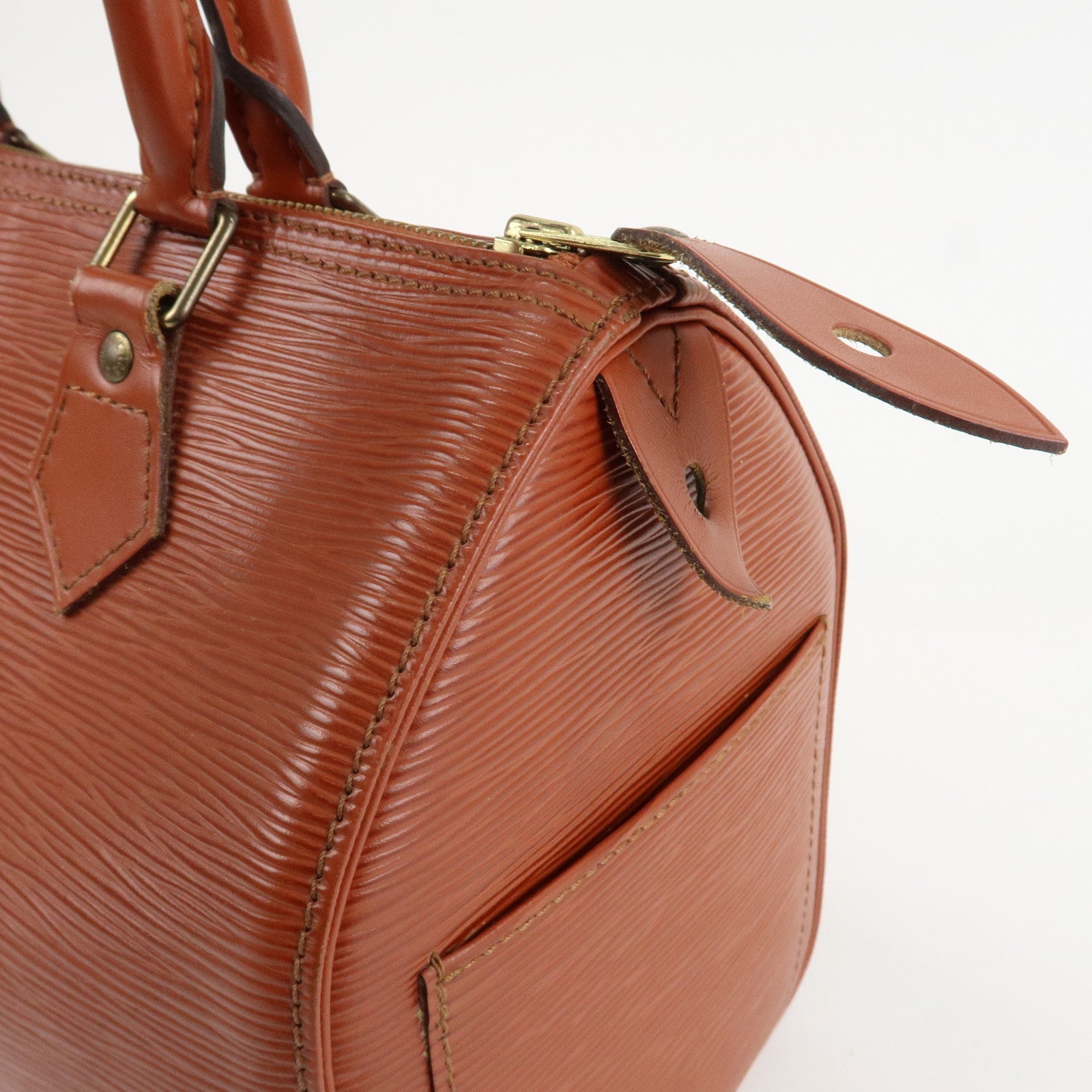 Louis Vuitton Epi Speedy 25 Hand Boston Bag Kenya Brown M43013 Used