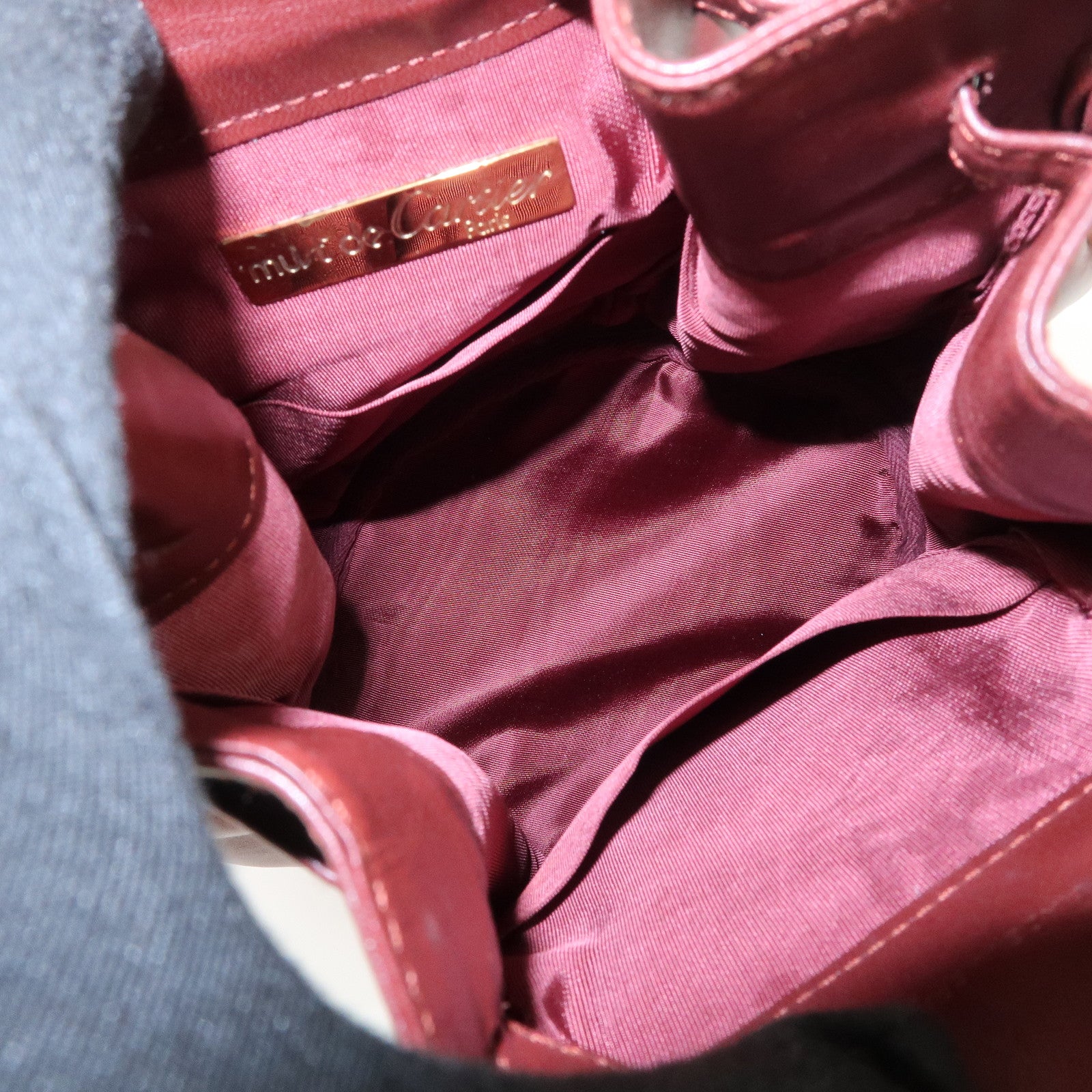 Cartier Must de Cartier Calf Leather Shoulder Bag Burgundy