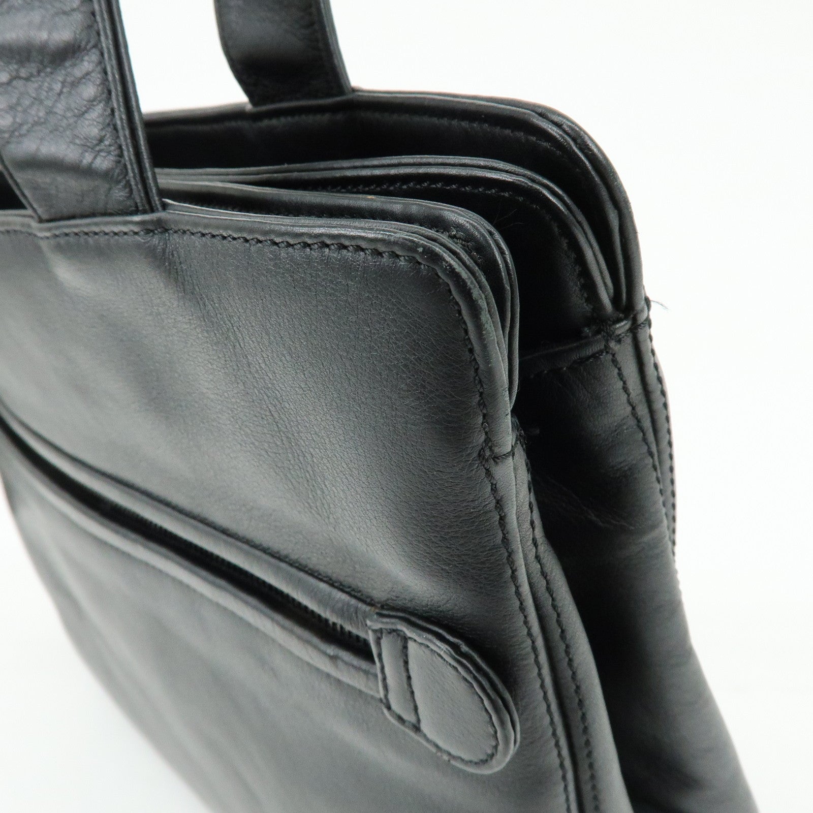 CHANEL COCO Mark Calf Leather Tote Bag Shoulder Bag Black A14305