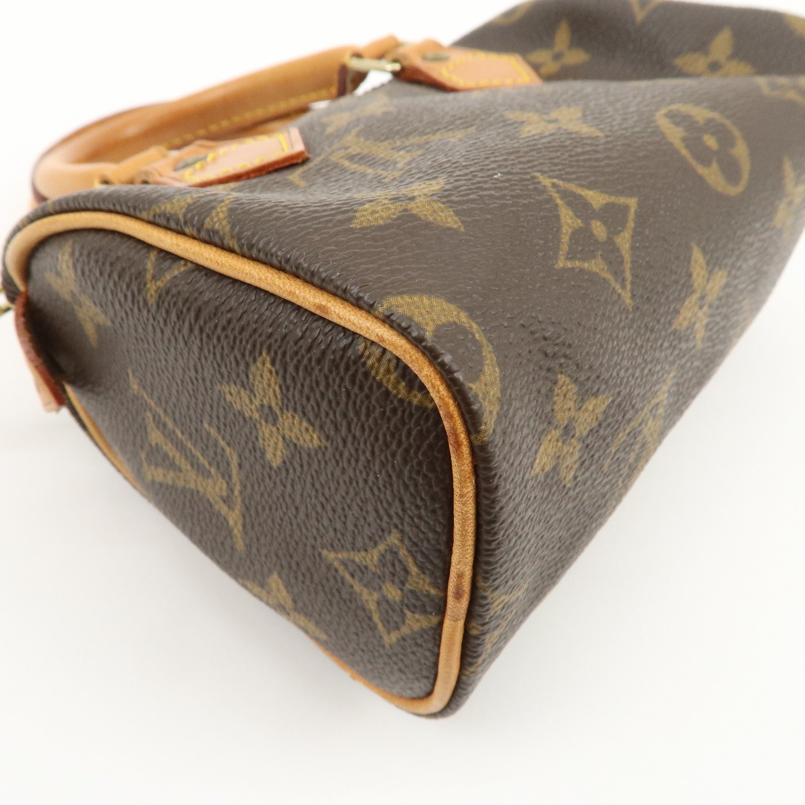 Louis Vuitton Monogram Mini Speedy Hand Bag Boston Bag Brown M41534