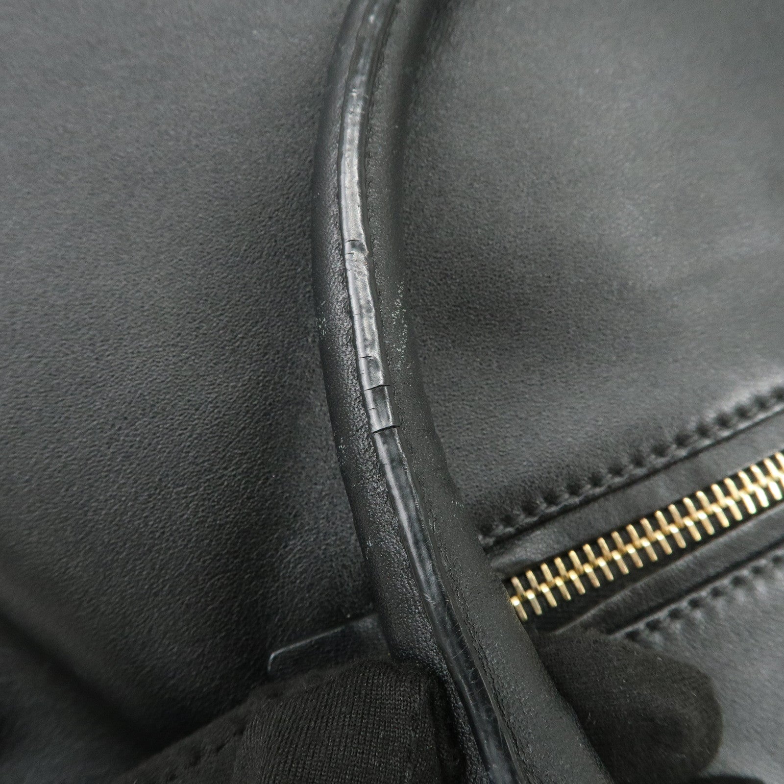 PRADA Logo Leather 2Way Hand Bag Tote Bag Shoulder Bag Black BN2151