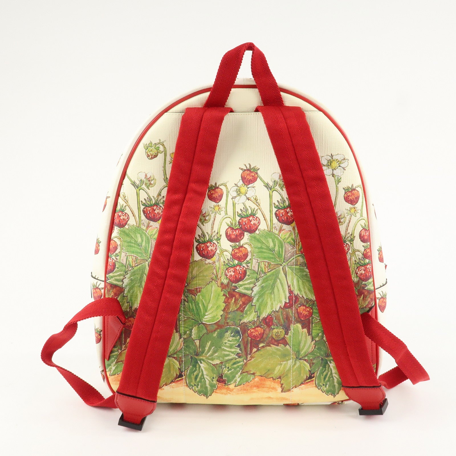 GUCCI Children's PVC Leather Back Pack Beige Red 433578 Used