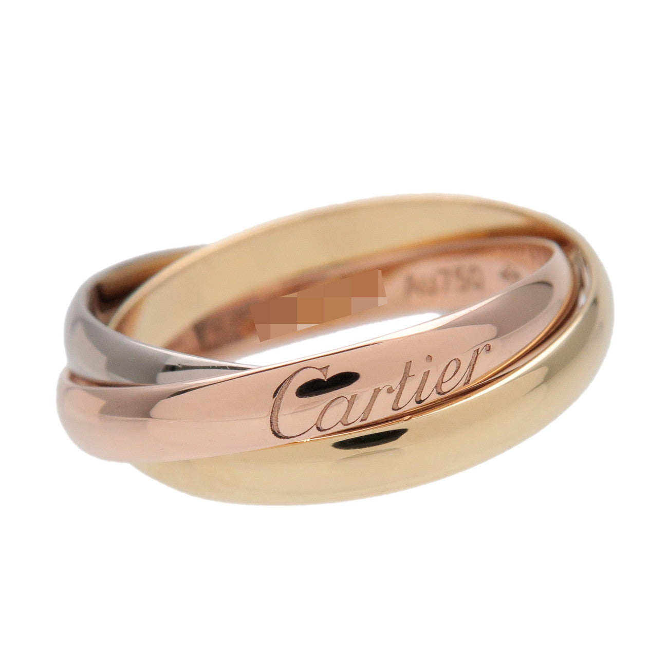 Cartier Trinity Ring SM #48 K18 750YG/WG/PG # US5 EU48