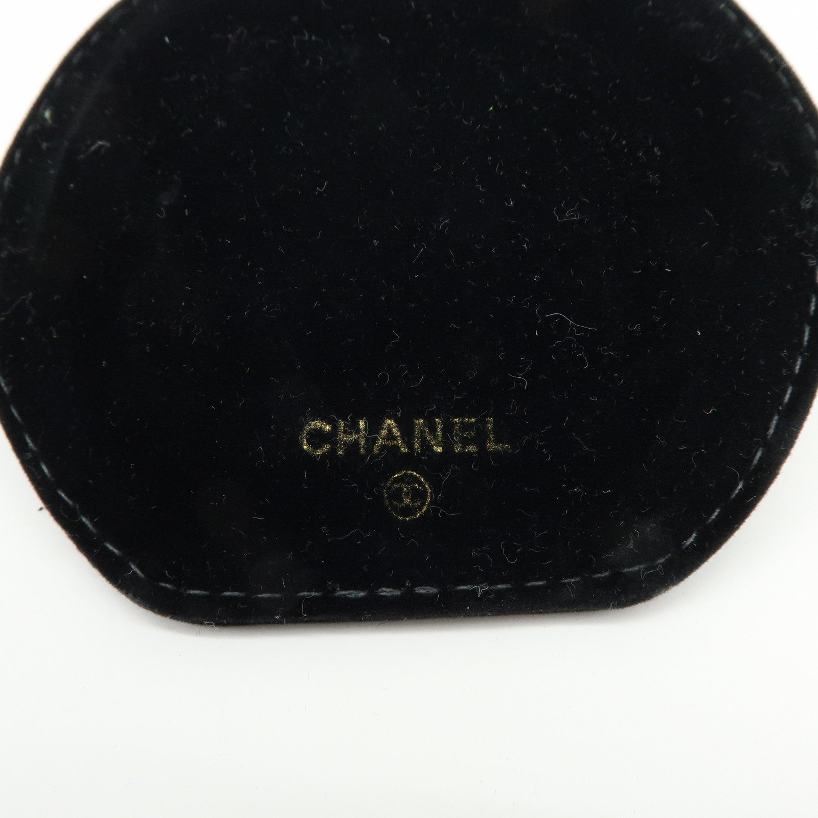 CHANEL COCO Mark Caviarskin Cosmetic Pouch Jewelry Case Red