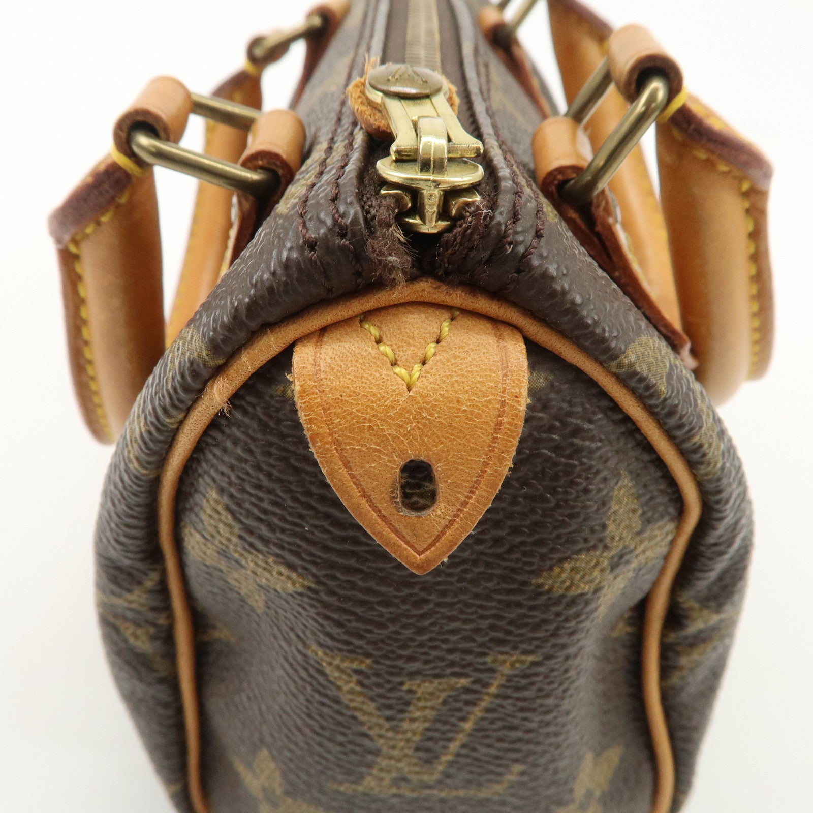 Louis Vuitton Monogram Canvas Mini Speedy Hand Bag Brown M41534
