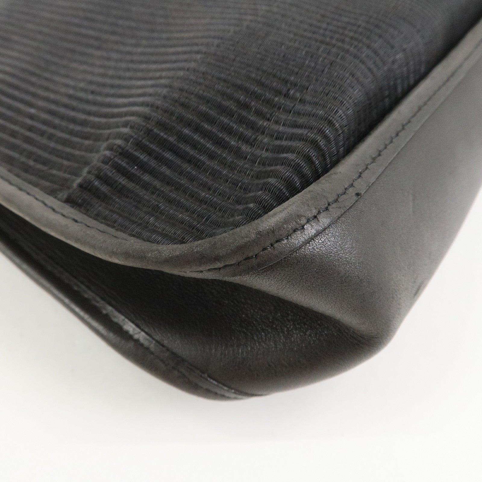 HERMES Vespa PM Crinolin Leather Shoulder Bag C Stamped Black