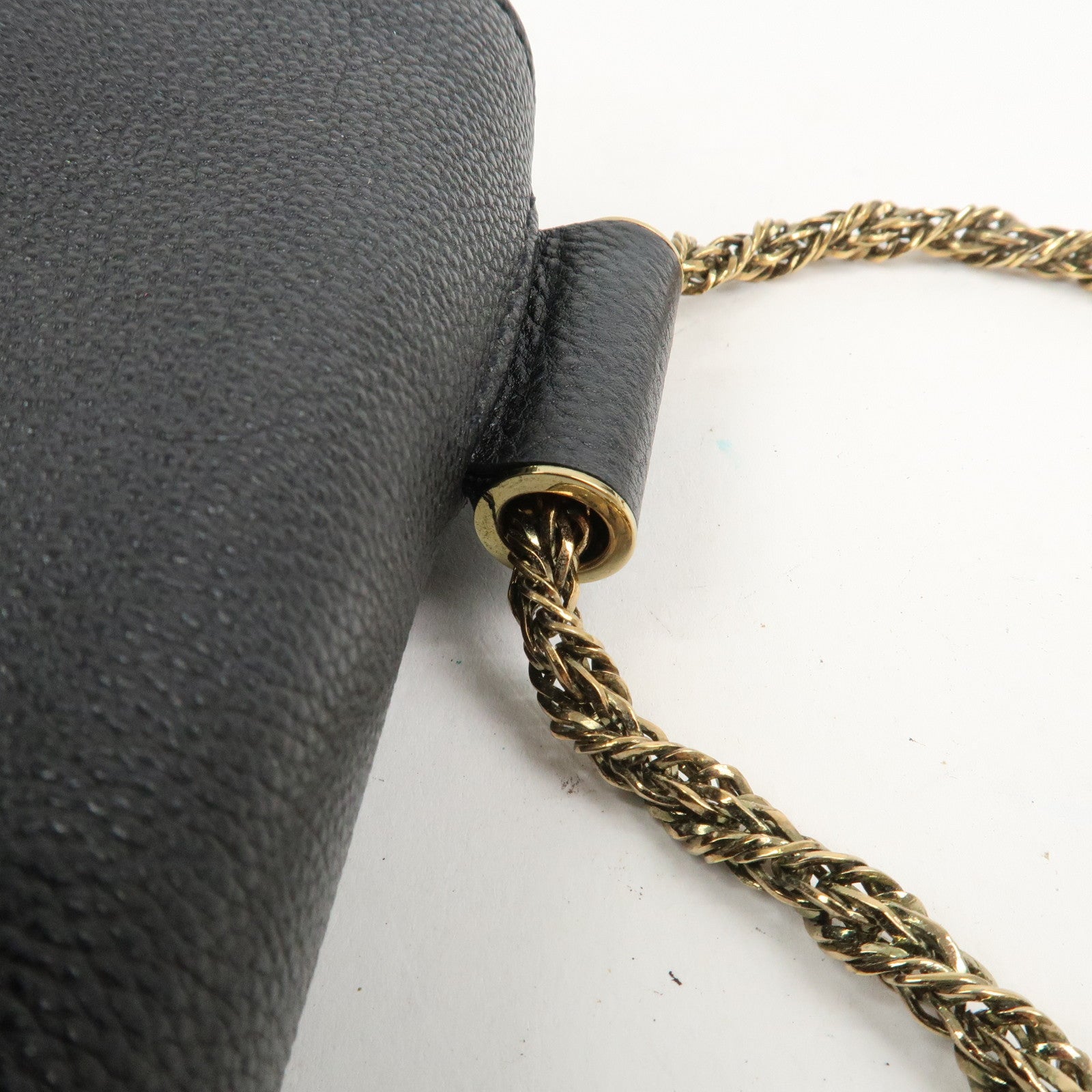 Chloe Elsie Leather Chain Shoulder Bag Hand Bag Black