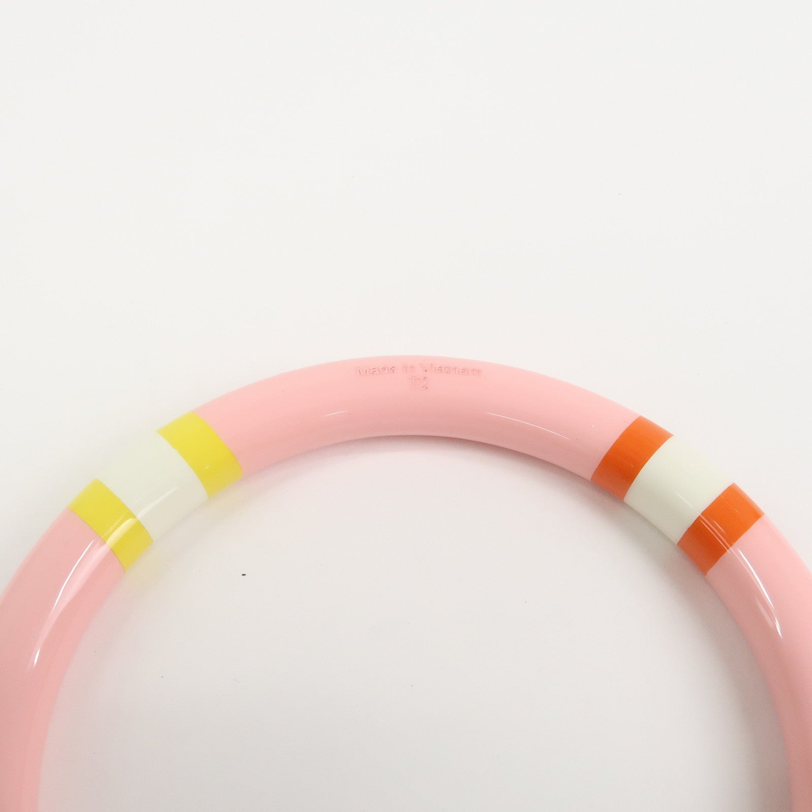 HERMES H Equipe PM Lacquered Wood Bracelet Bangle Pink