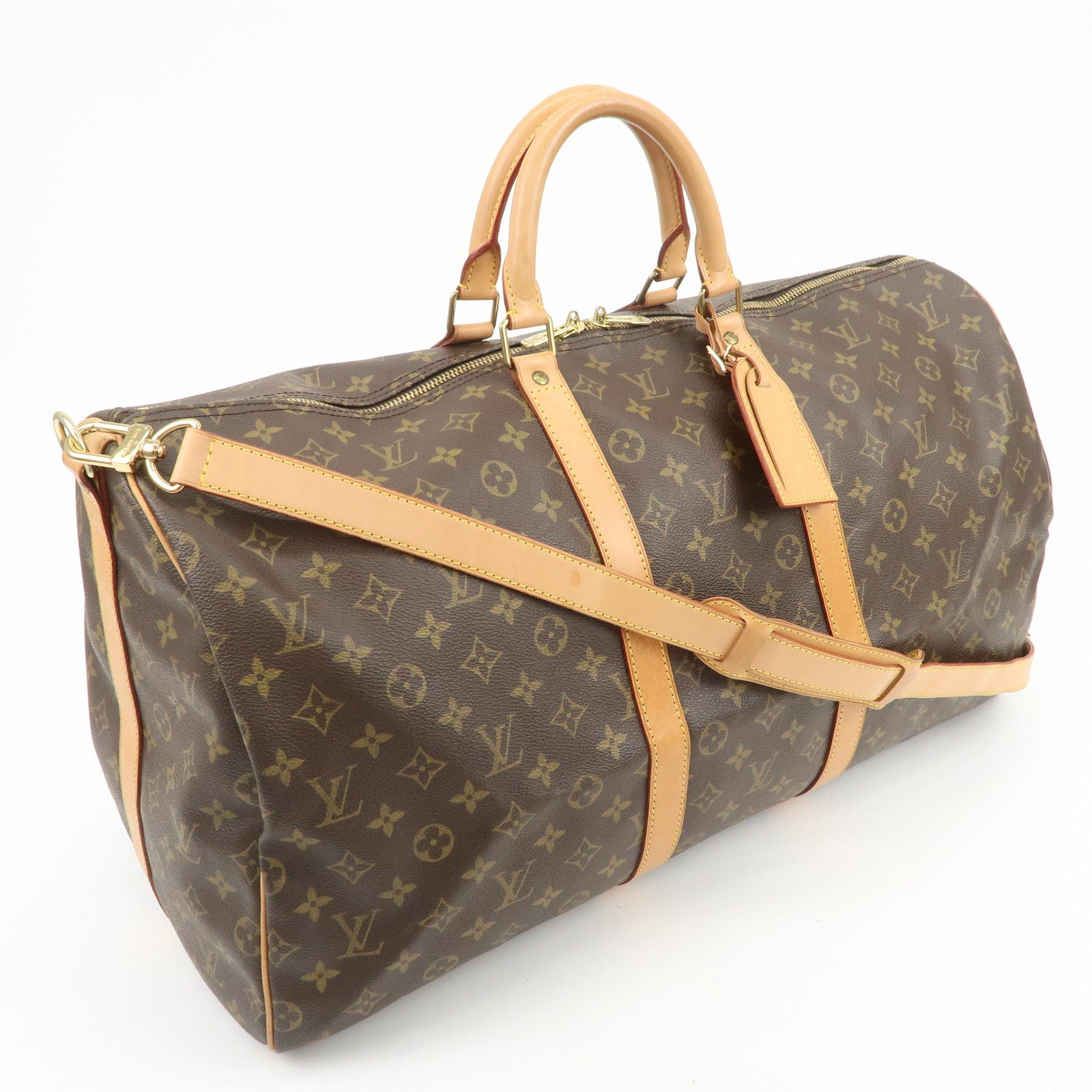 Louis Vuitton Monogram Keep All Bandouliere 55 Boston Bag M41414