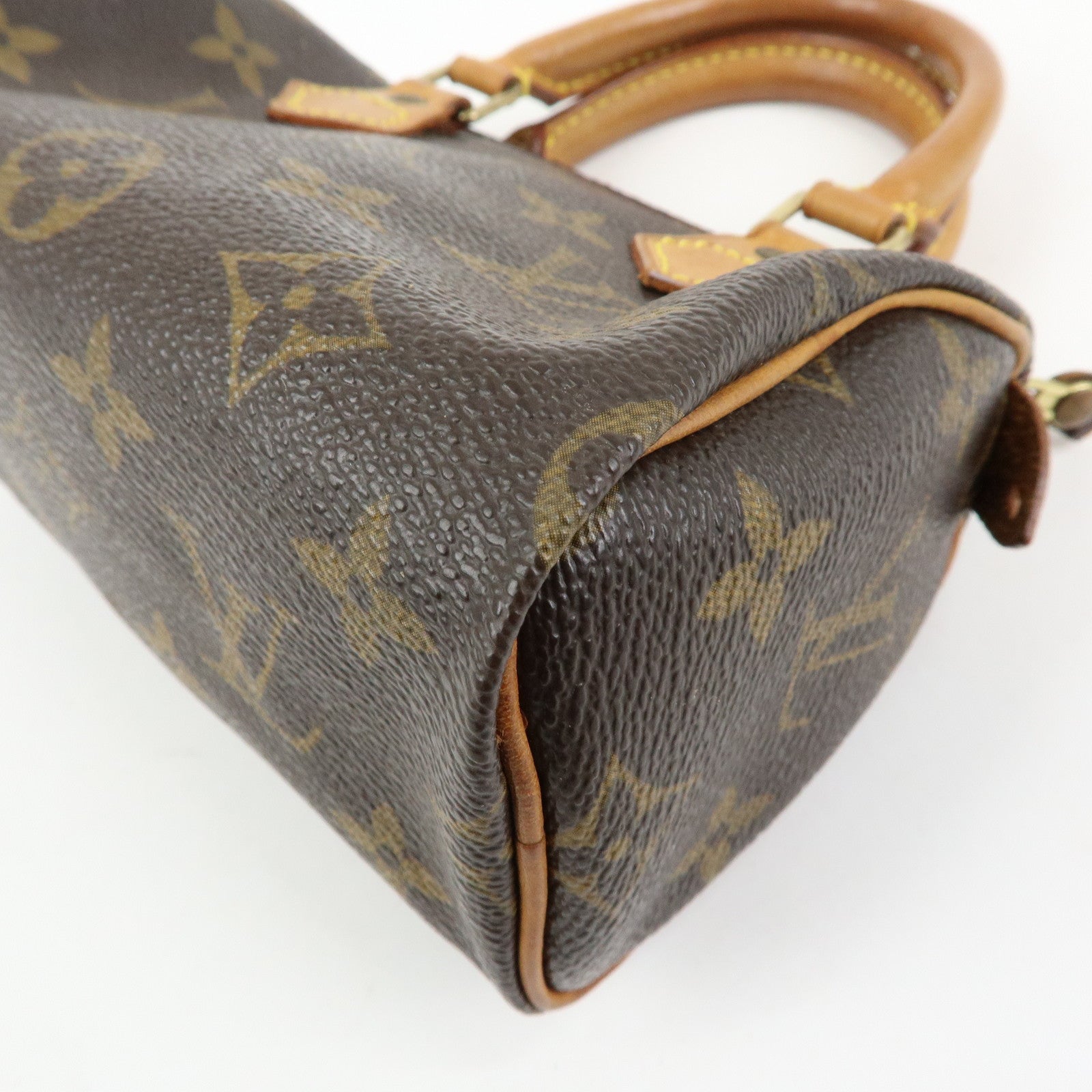 Louis Vuitton Monogram Mini Speedy Hand Bag Brown M41534