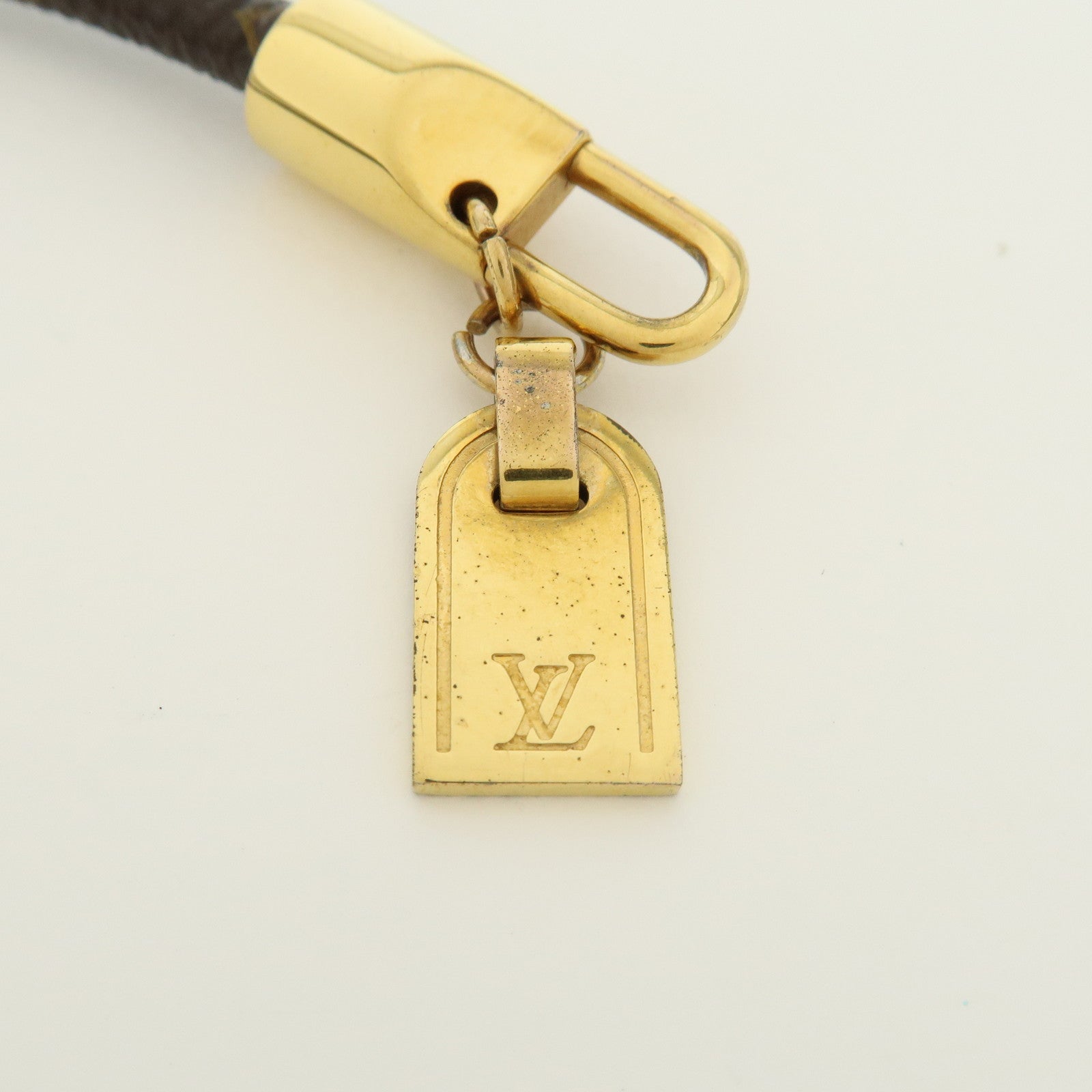 Louis Vuitton Monogram Bracelet Luck It Canvas Metal Brown M6605