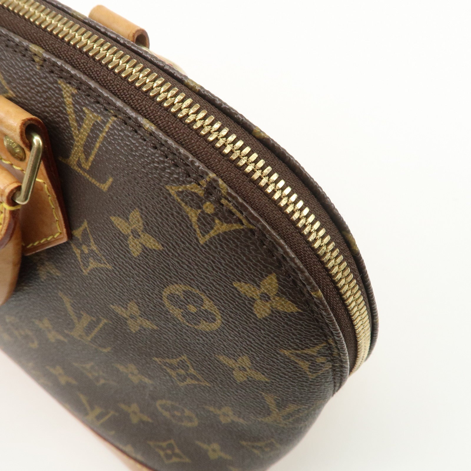 Louis Vuitton Monogram Alma PM Hand Bag Brown M51130 Used