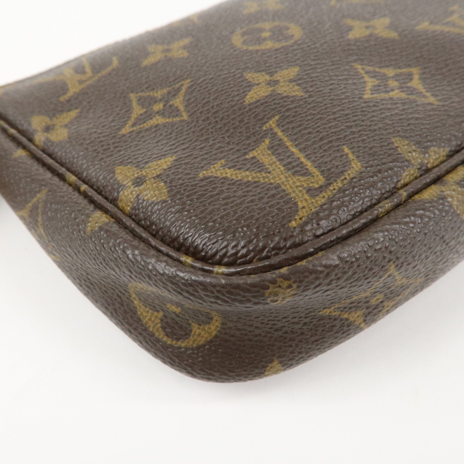 Louis Vuitton Monogram Pochette Accessoires Hand Bag Brown M51980 Used