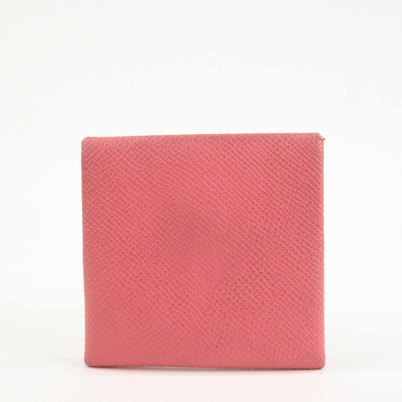 HERMES Bastia Epsom Leather Coin Case A Stamped Rose Azalee Used