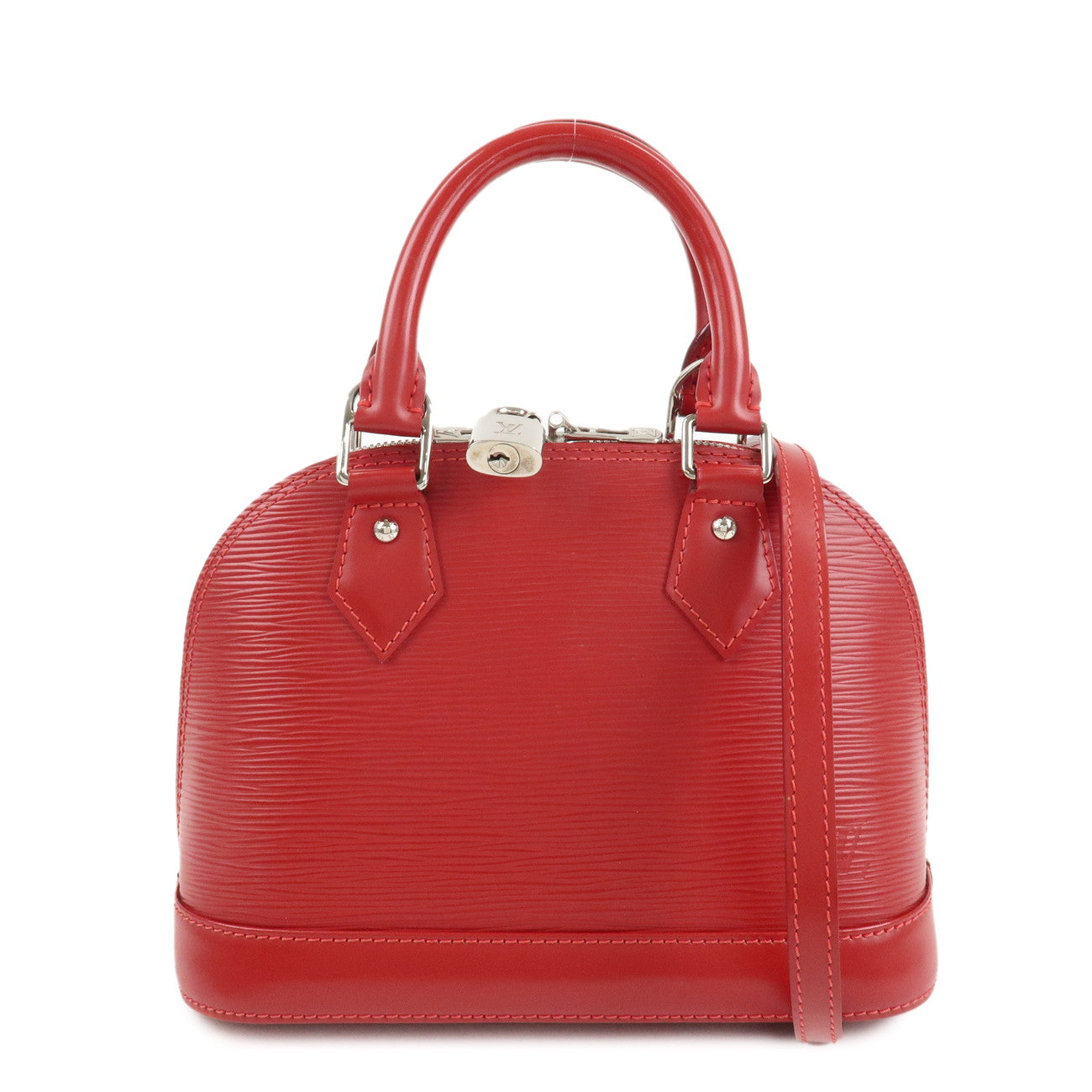Louis Vuitton Epi Alma BB 2Way Hand Shoulder Bag Carmine M40850 Used