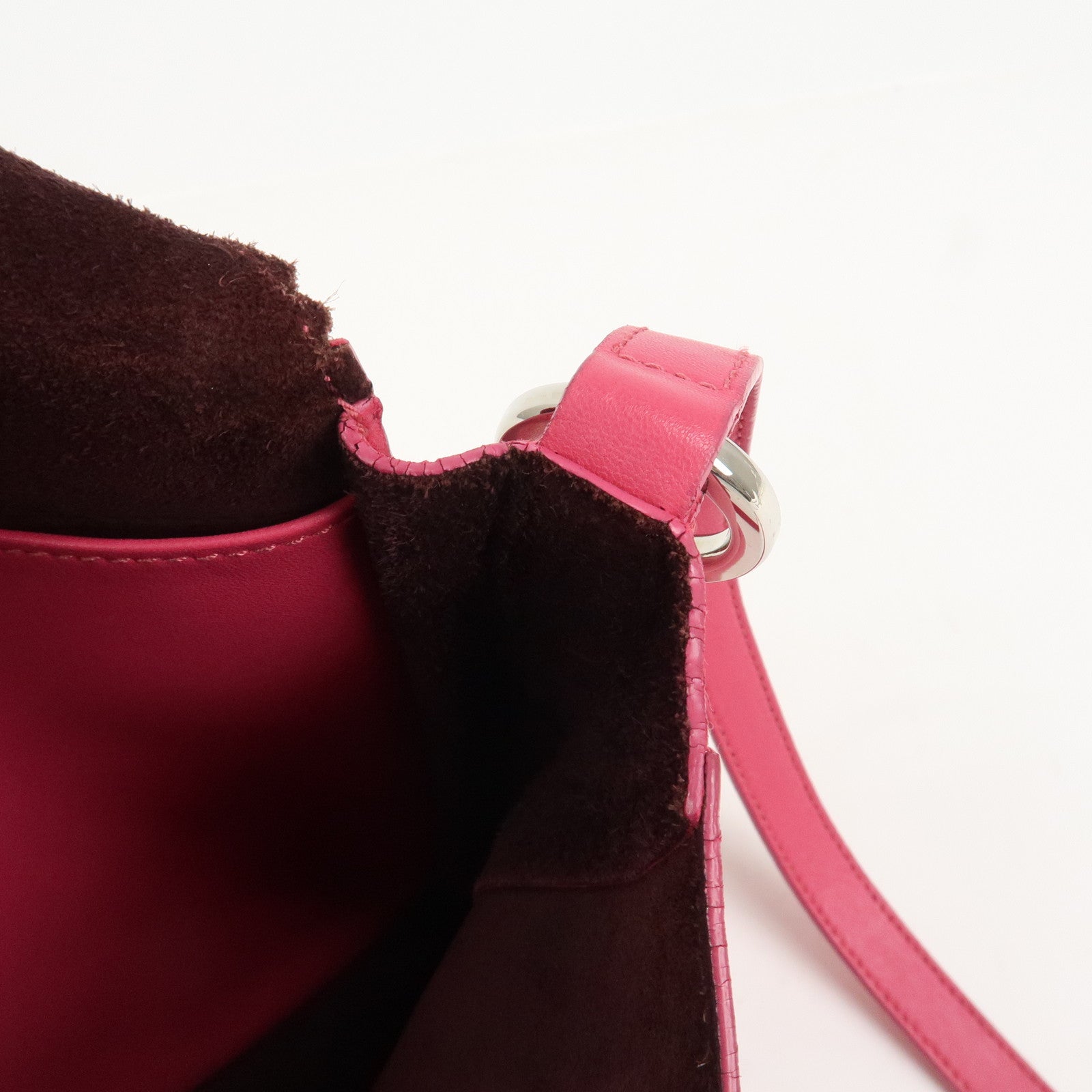 LOEWE Anagram Leather Shoulder Bag Crossbody Bag Pink