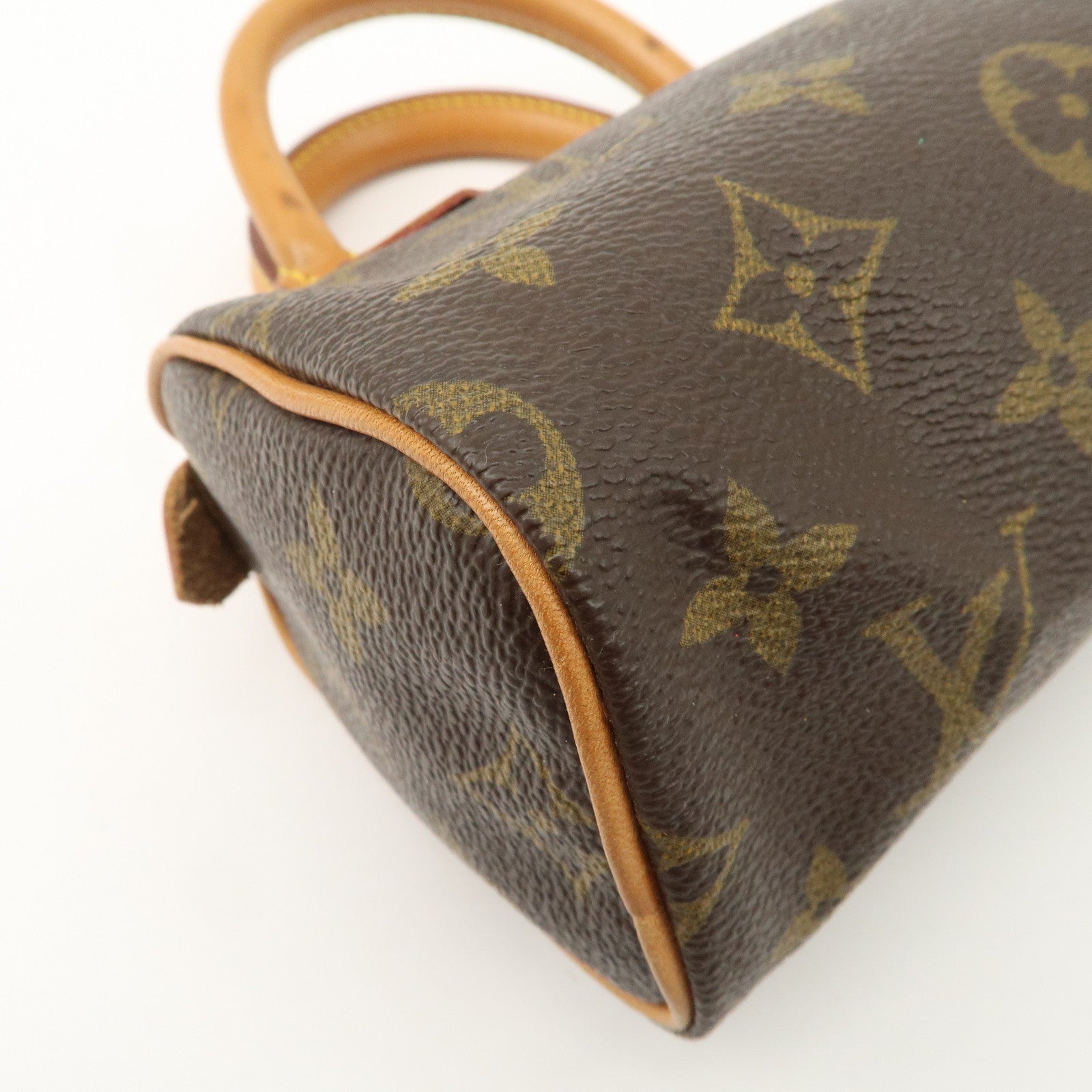 Louis Vuitton Monogram Mini Speedy Hand Bag & Strap TH0955 J00145 Used