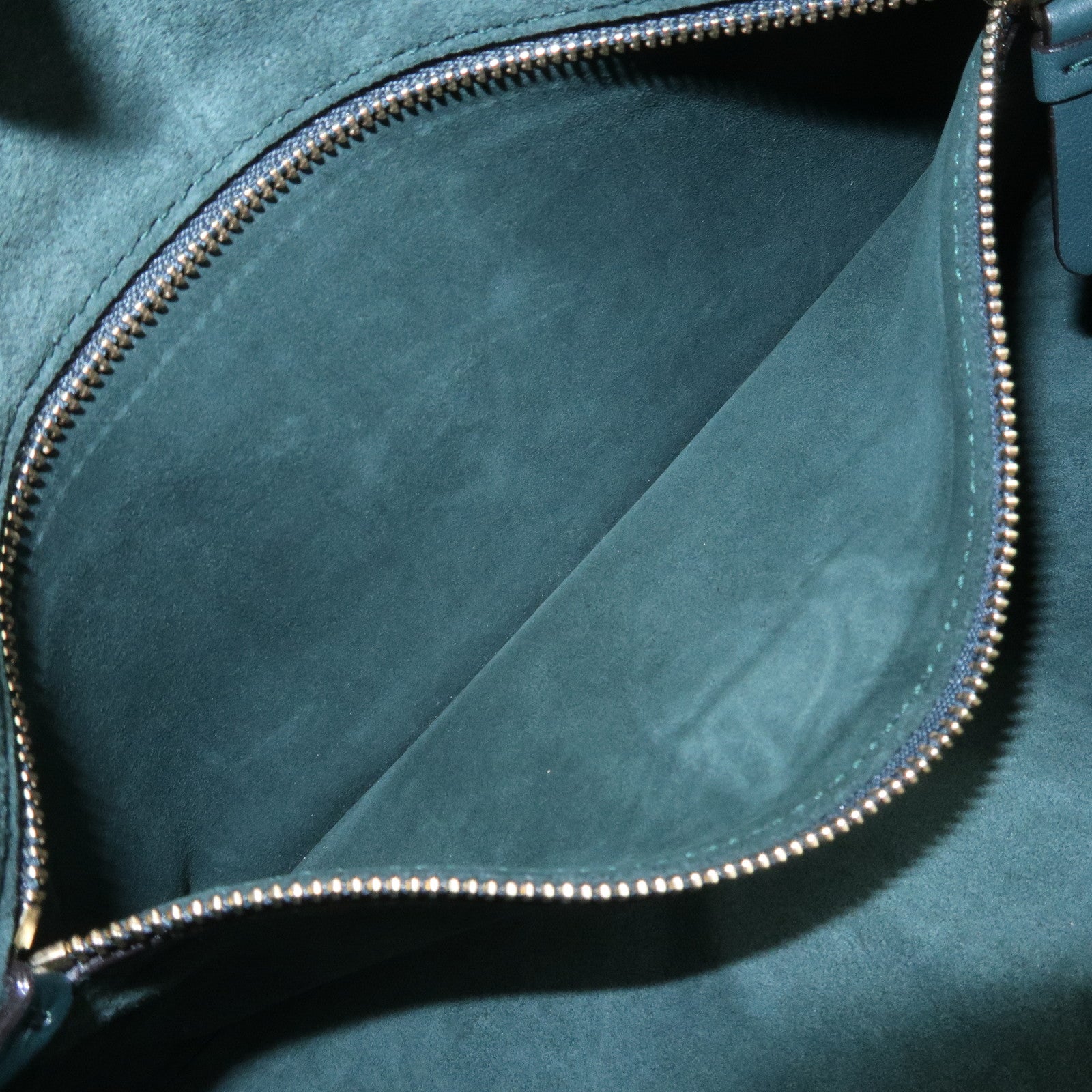JIMMY CHOO VARENNE Suede Leather Chain Shoulder Bag Dark Green