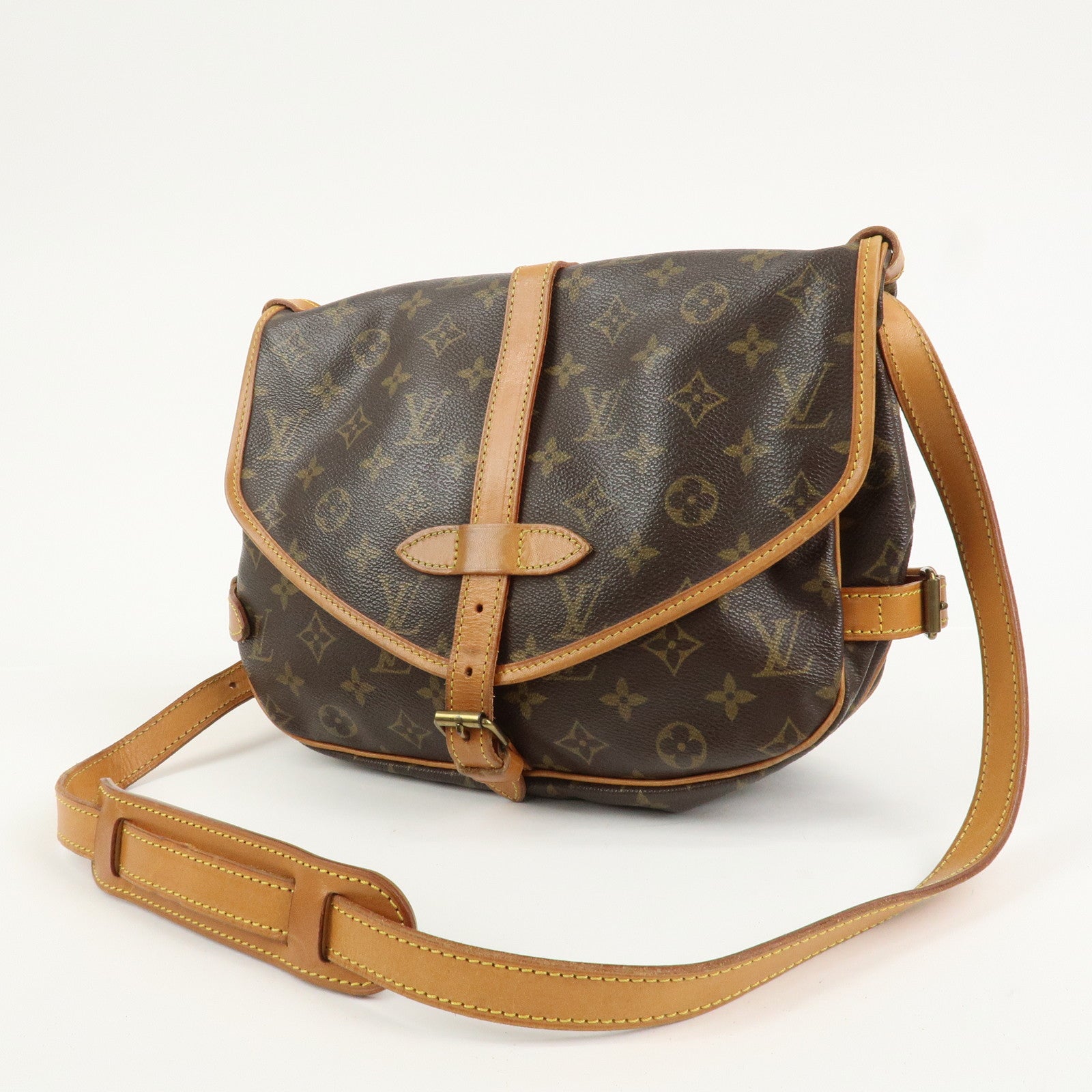 Louis Vuitton Monogram Saumur 30 Shoulder Bag Brown M42256
