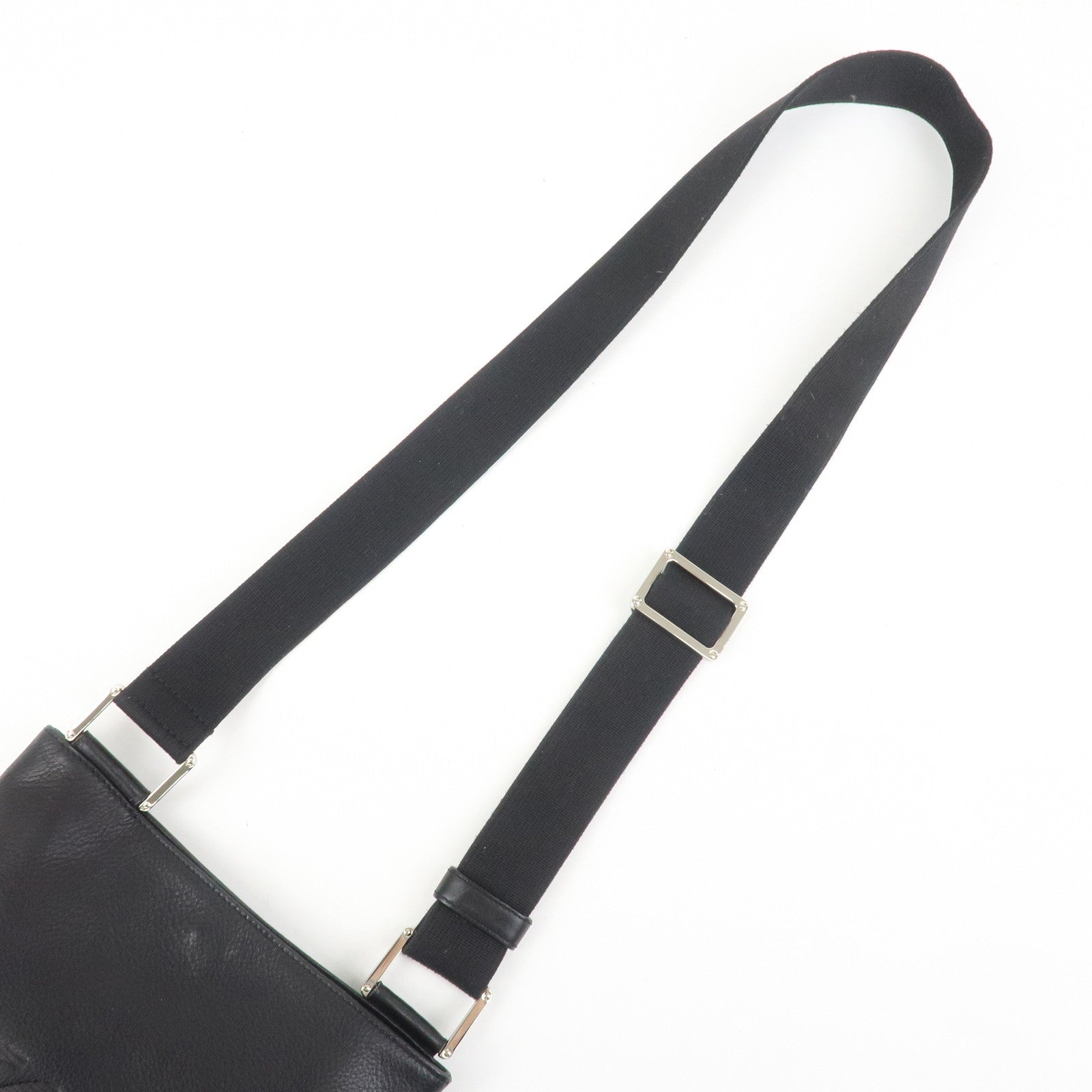 LOEWE Anagram Leather Shoulder Bag Crossbody Bag Black