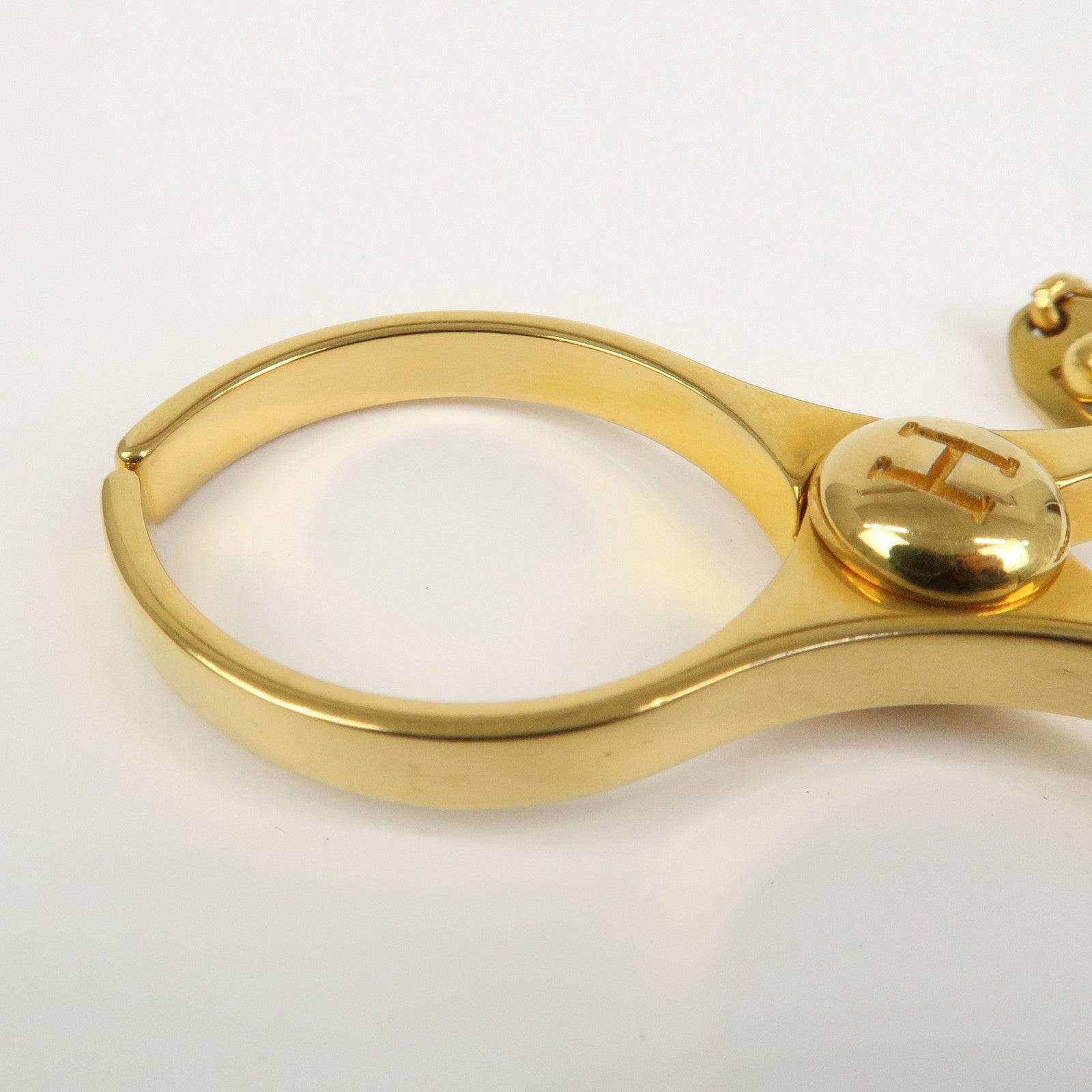 HERMES Filou Metal Glove Clip Glove Holder Gold