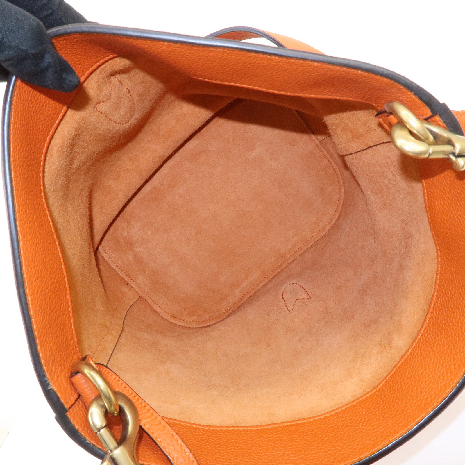 GUCCI New Jackie Leather Shoulder Bag Crossbody Bag Orange 380579 Used