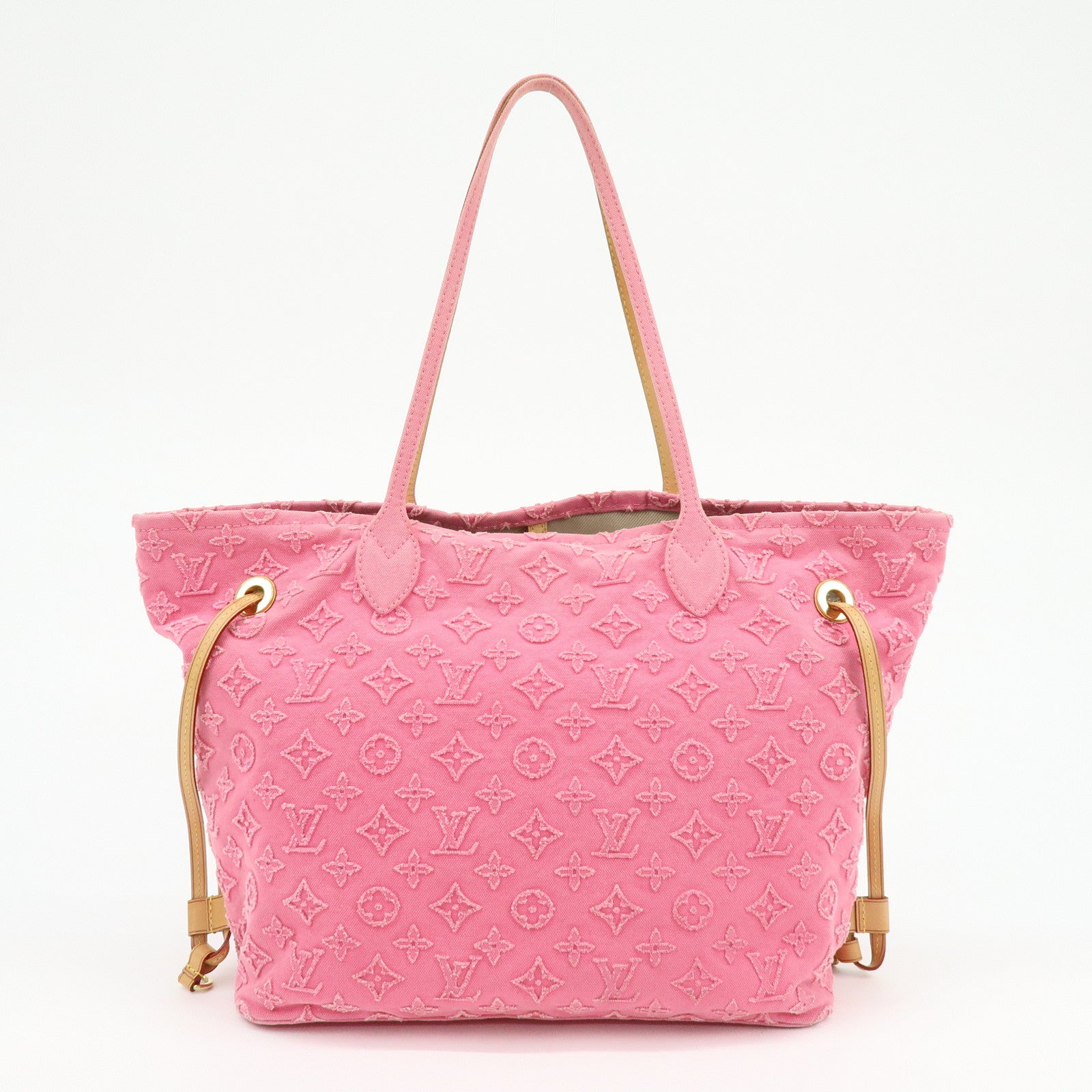 Louis Vuitton Monogram Stone Neverfull MM Tote Bag Rose M40834