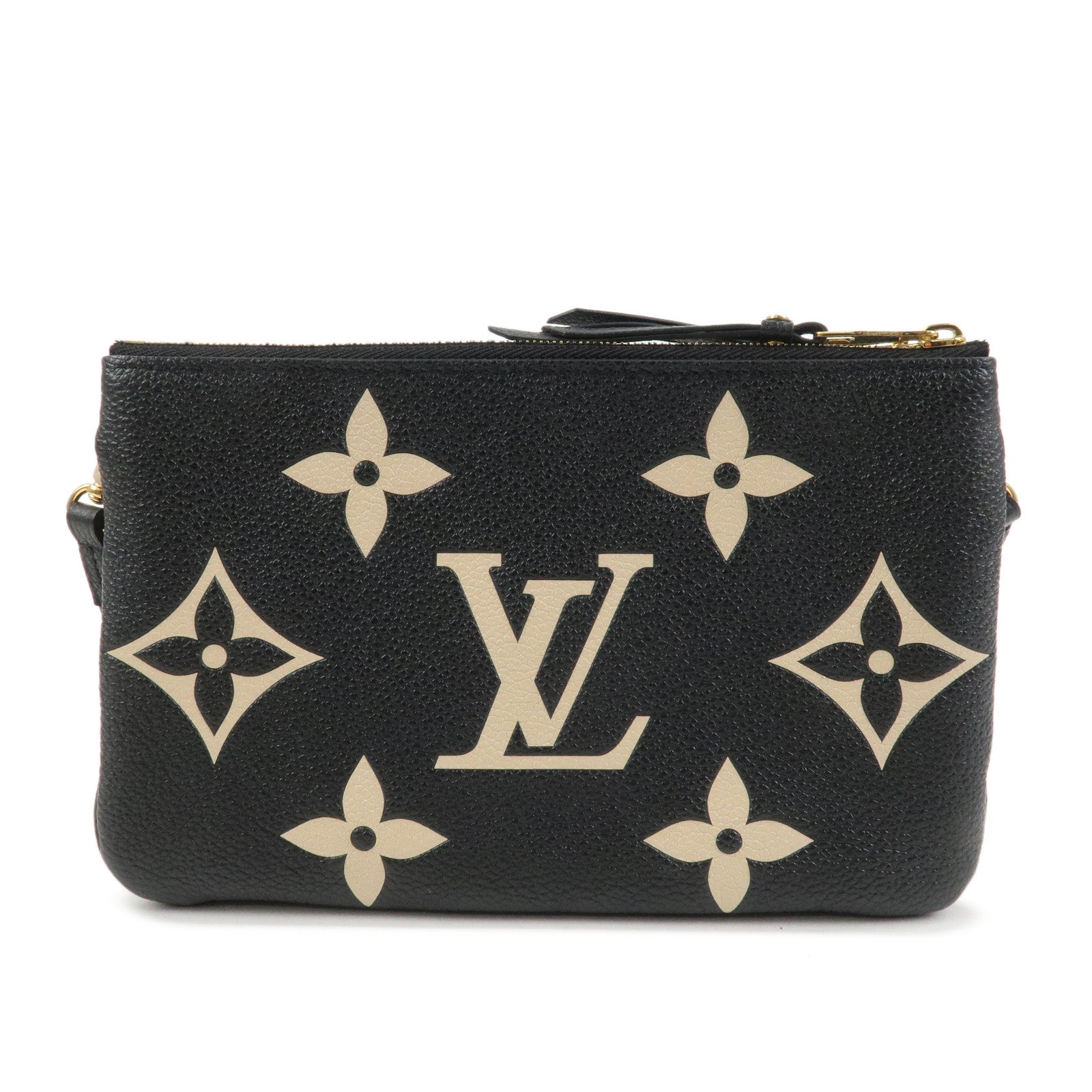 Louis Vuittton Monogram Empreinte Pochette Double Zip Noir M80787