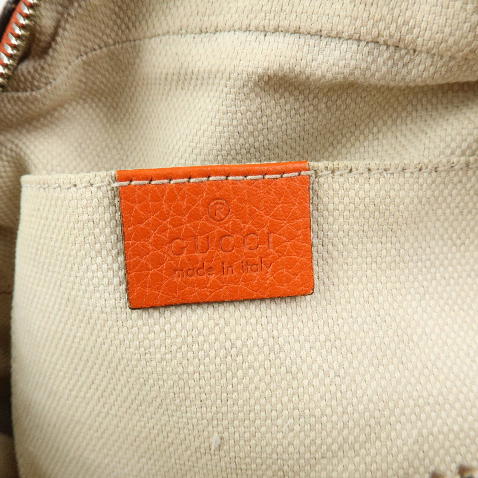 GUCCI SOHO Small Disco Leather Shoulder Bag Orange 308364