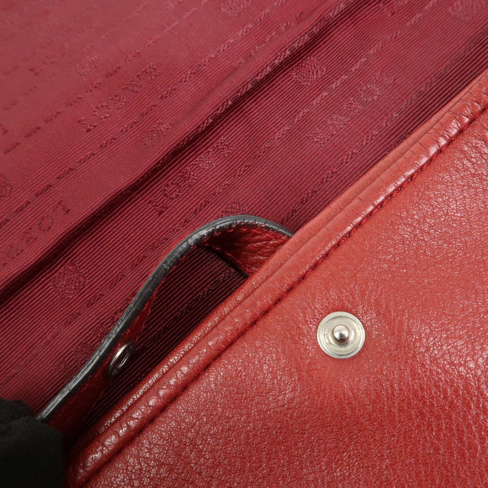 LOEWE Heritage Leather Shoulder Bag Crossbody Bag Red