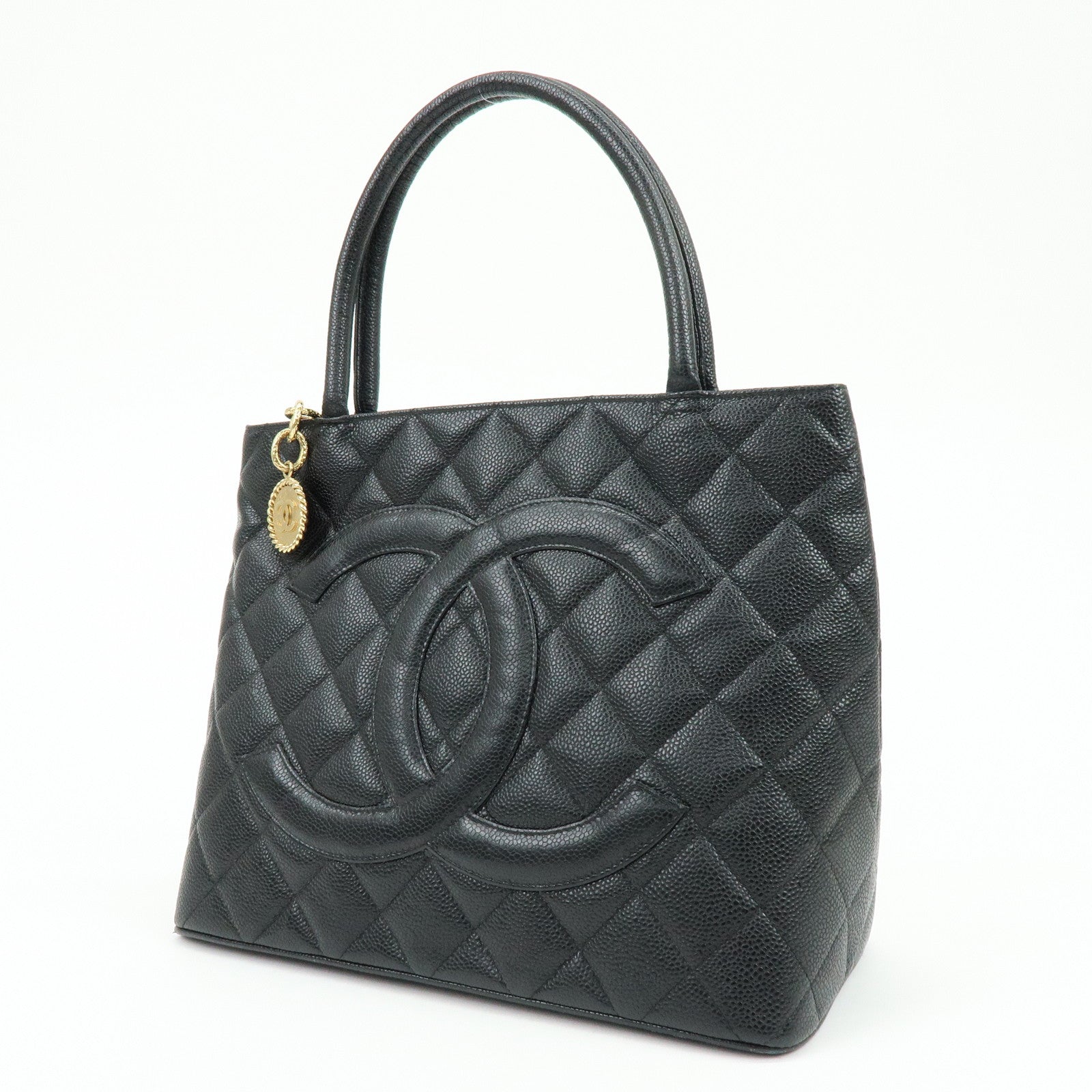 CHANEL Matelasse COCO Mark Medallion Tote Bag Hand Bag A01804