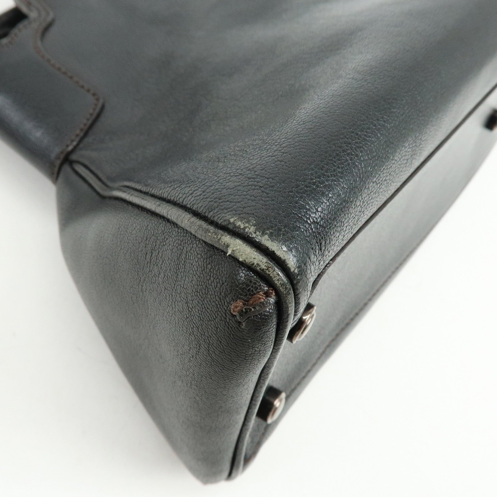 Cartier Marcello de Cartier Leather Hand Bag Tote Bag Black