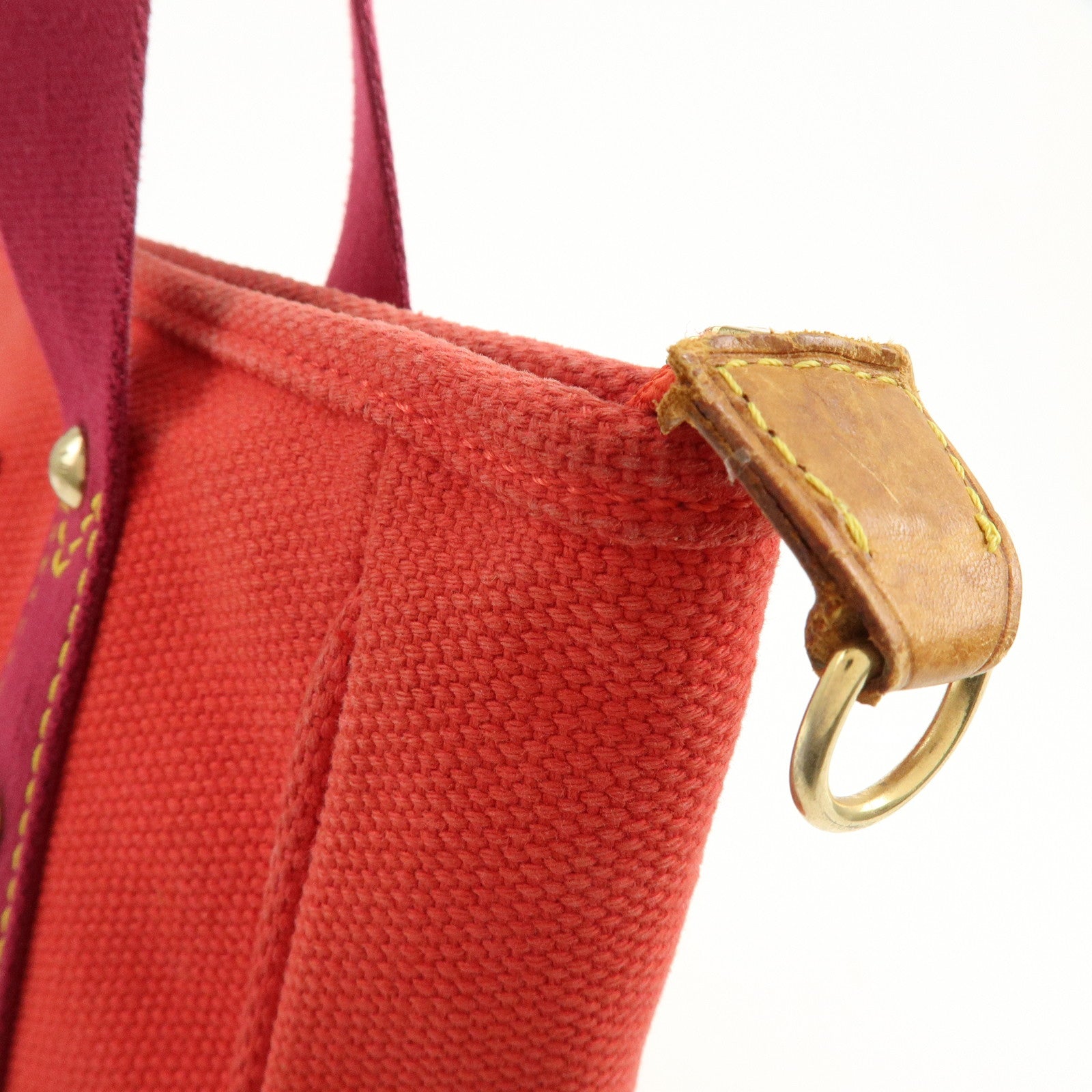 Louis Vuitton Antigua Cabas MM Tote Bag Hand Bag Rouge M40034