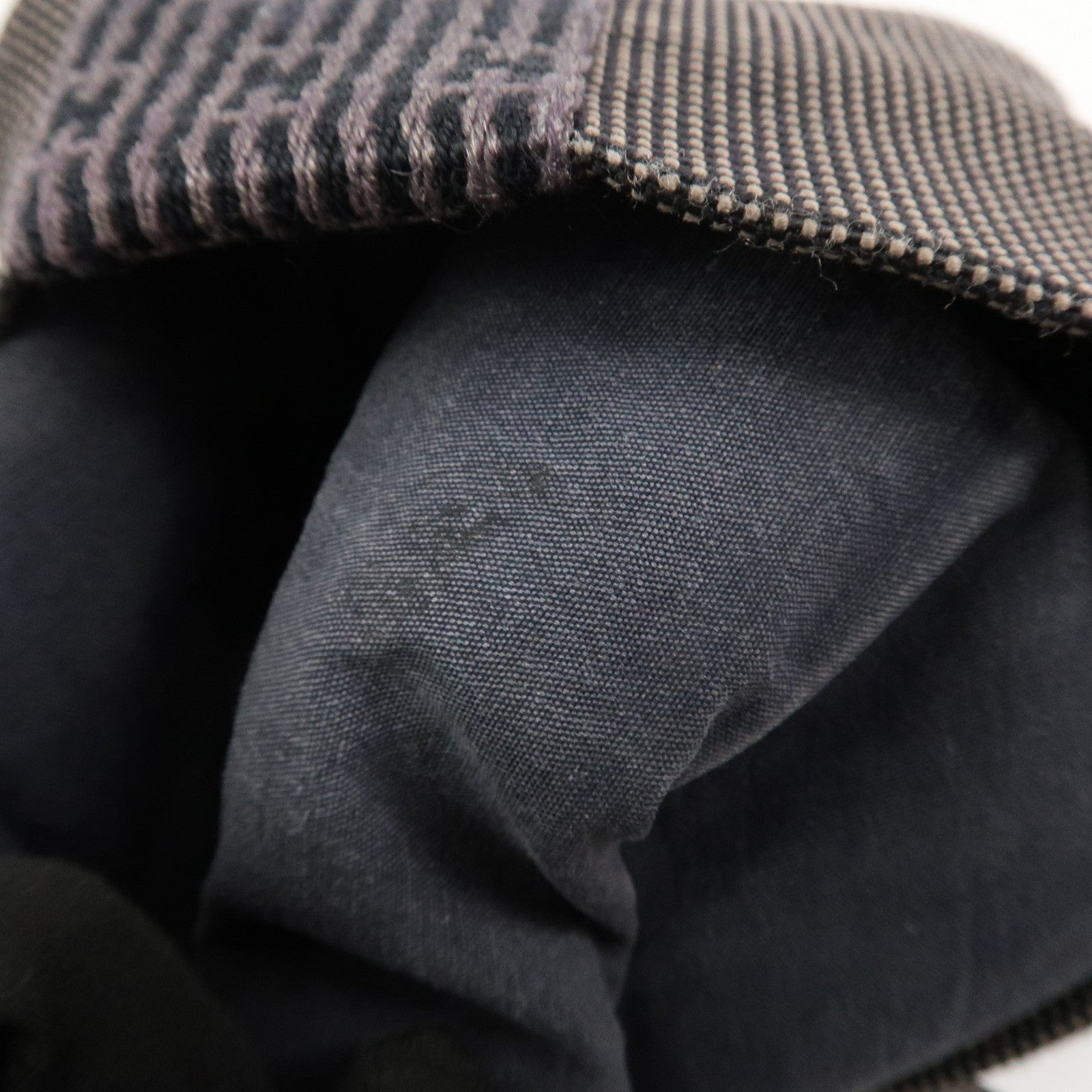 HERMES Her Line Canvas Omenito Shoulder Bag Crossbody Bag Gray Used