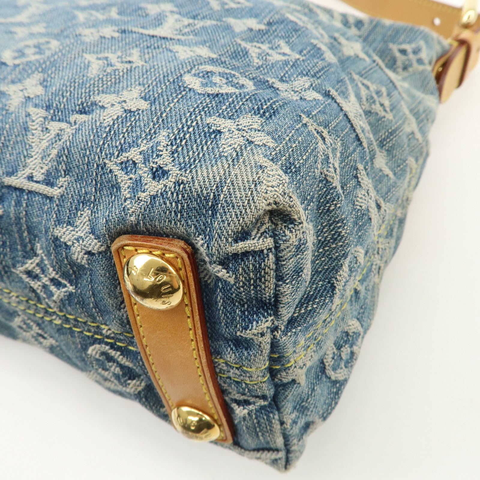 Louis Vuitton Monogram Denim Baggy PM 2Way Bag Shoulder Bag M95049 Used