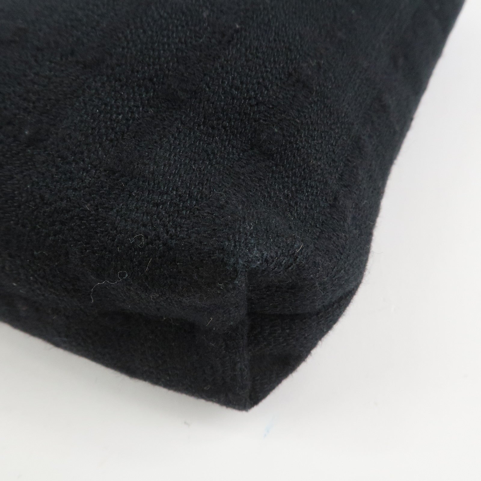 HERMES Amedaba PM Canvas Leather Tote Bag Hand Bag Black