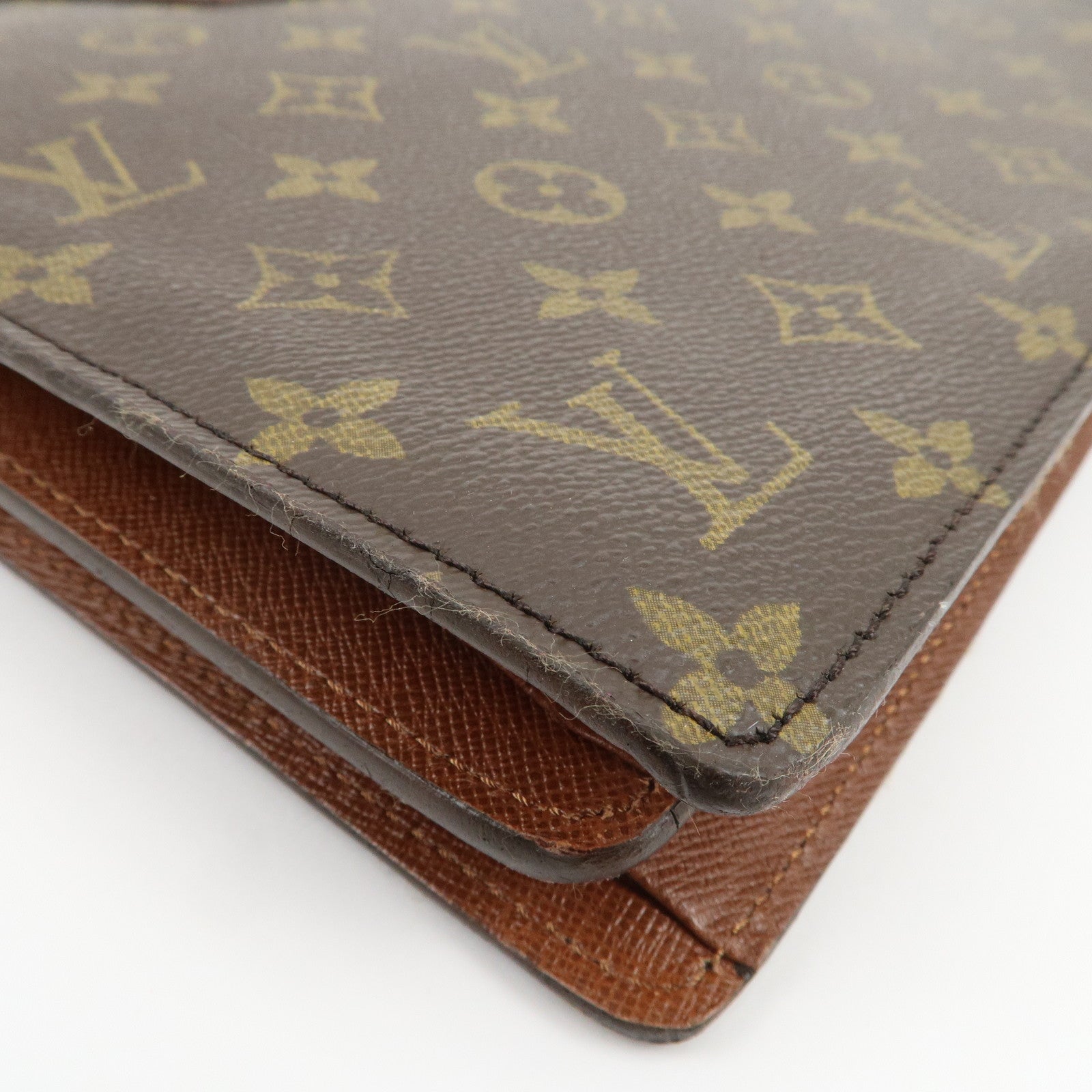 Louis Vuitton Monogram Courcelles Shoulder Bag Brown M51375