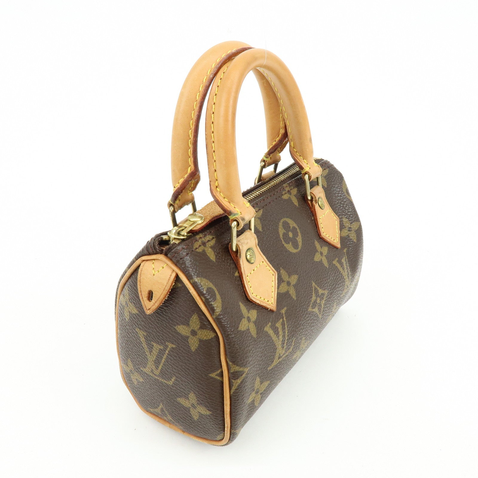 Louis Vuitton Monogram Mini Speedy Hand Bag Brown M41534