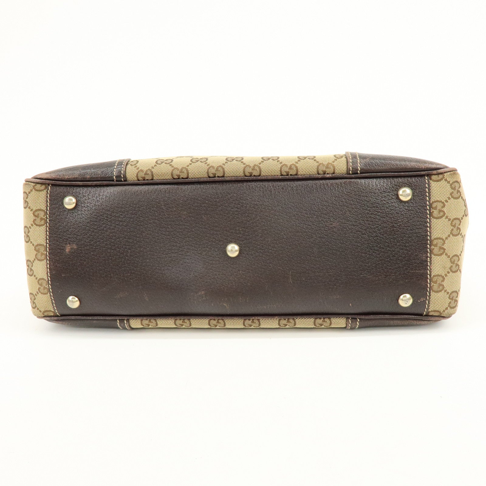 GUCCI Sherry Princy GG Canvas Leather Tote Bag Shoulder Bag 177052