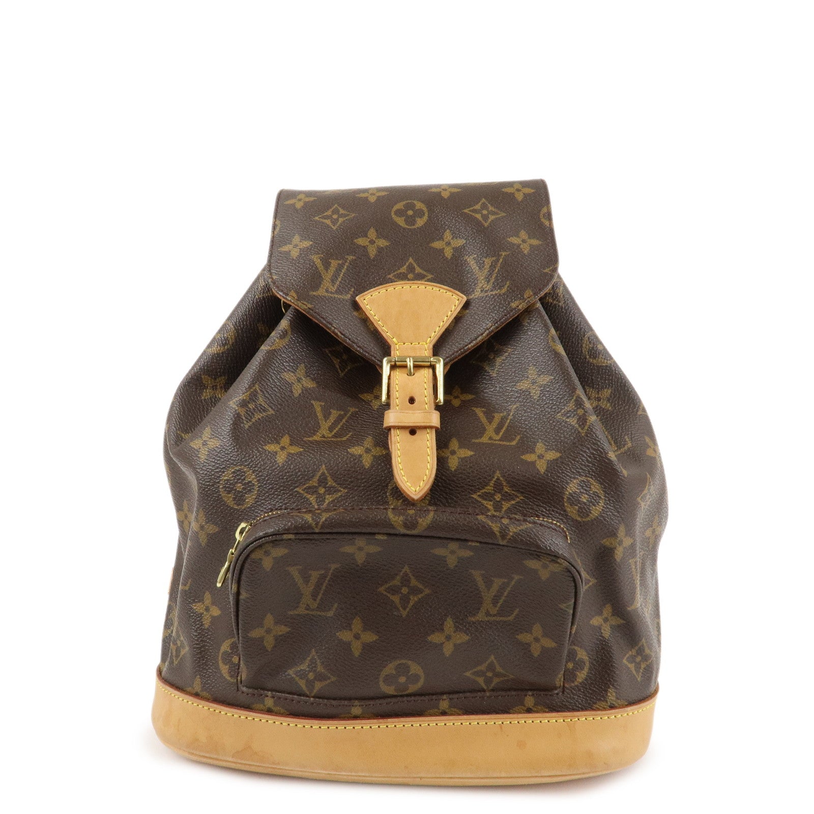 Louis Vuitton Monogram Montsouris MM Back Pack Ruck Sack M51136 Used