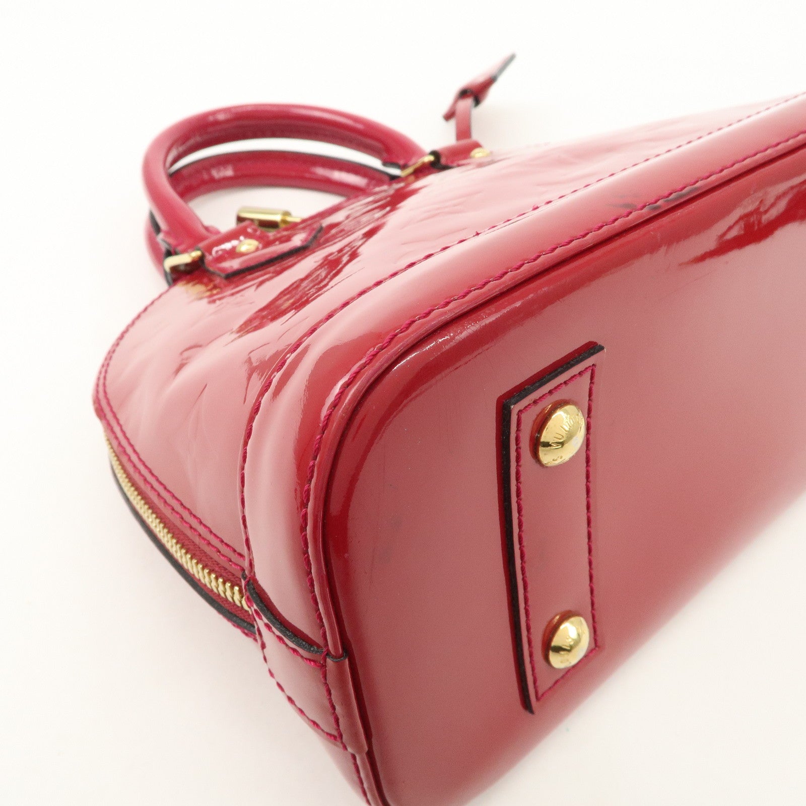 Louis Vuitton Monogram Vernis Alma BB Hand Bag Rose Indien M91771 Used