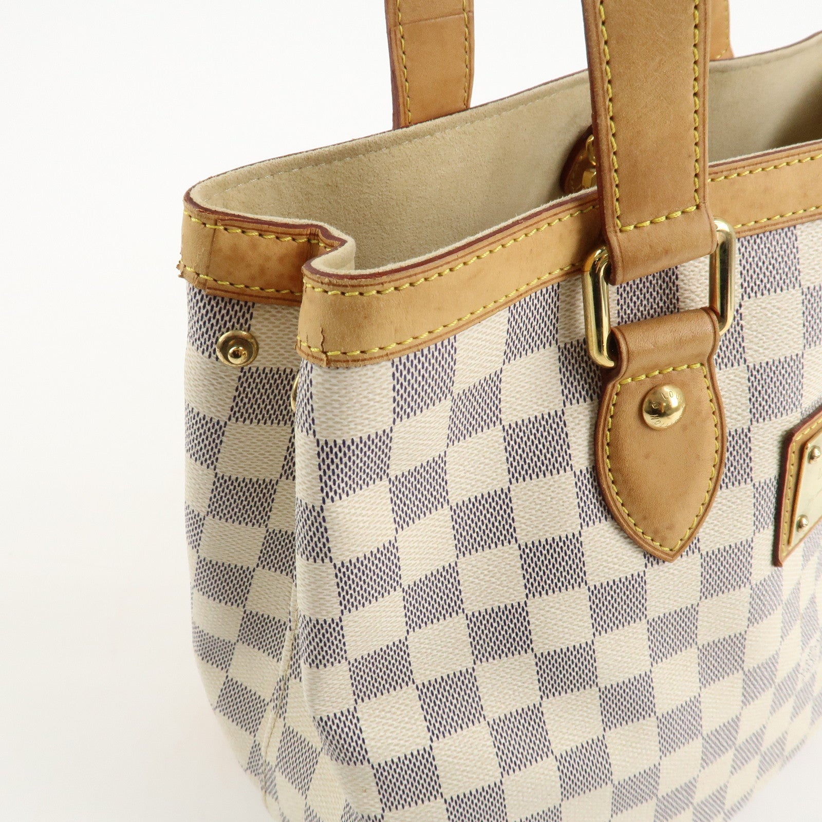 Louis Vuitton Damier Azur Hampstead PM Hand Bag Ivory N51207 Used